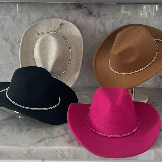 Crystal - Cowboy Hat with Rhinstone Band
