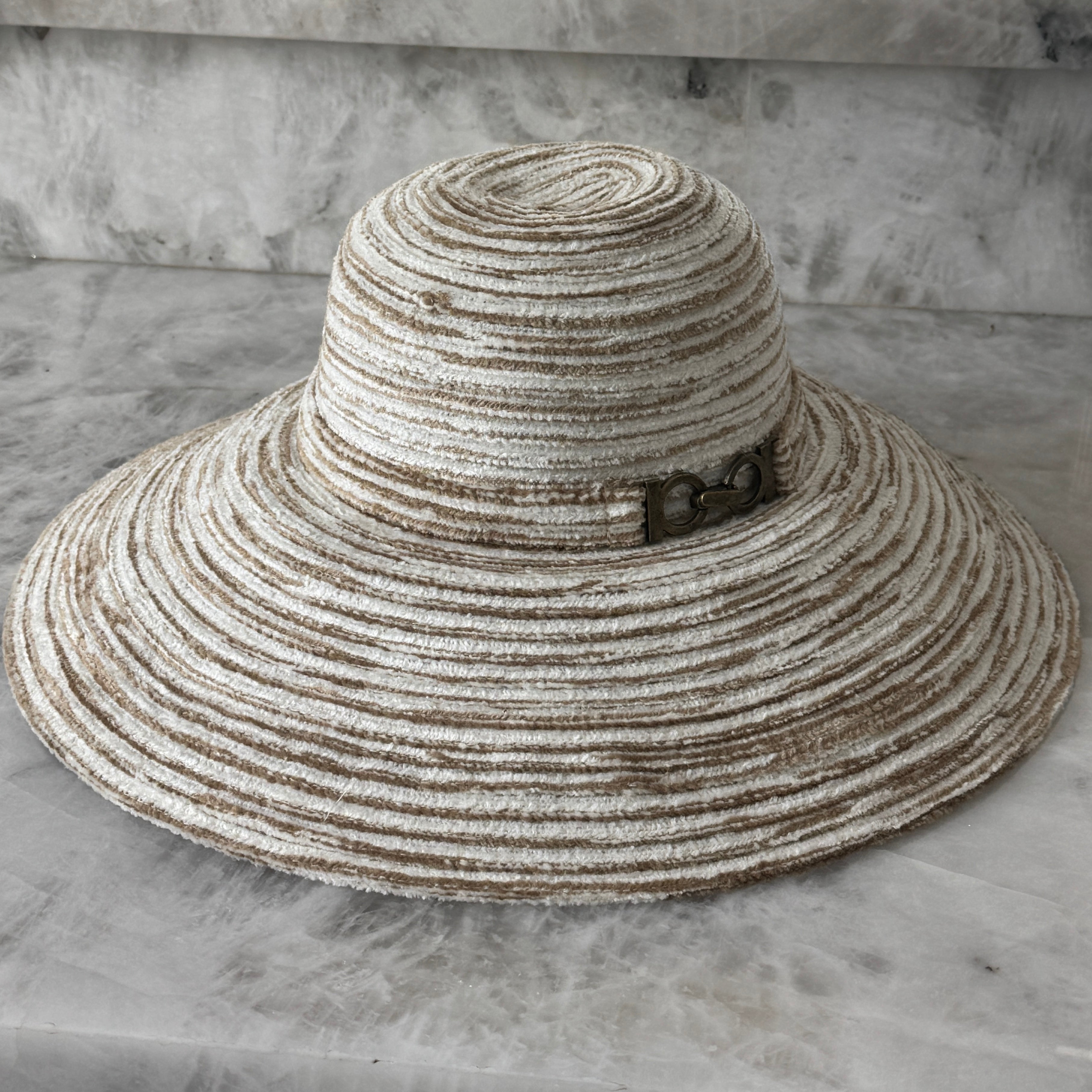 Karen - Rosette Wide Brim Hat