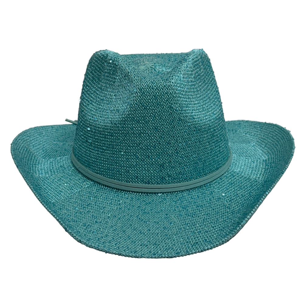 Stella Turquoise - Sequin Cowboy Hat