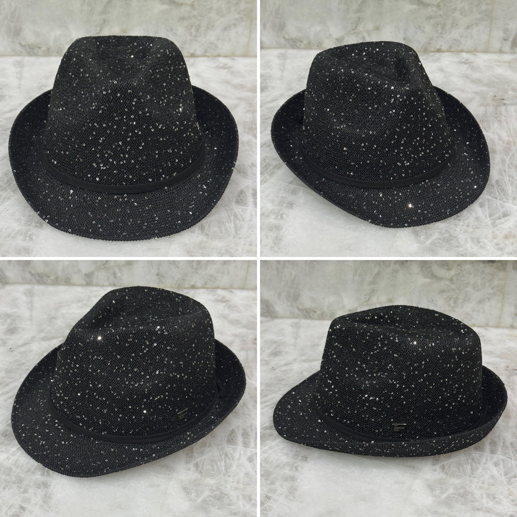 Zuri - Sequin Short-brim Fedora