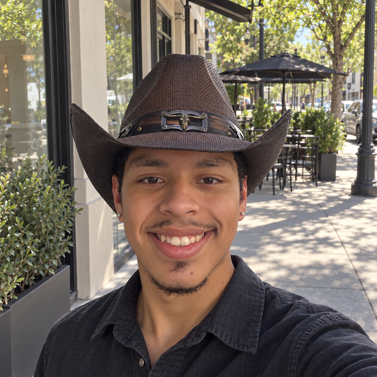 Toro Brown - Bull Trim Cowboy Hat — product image