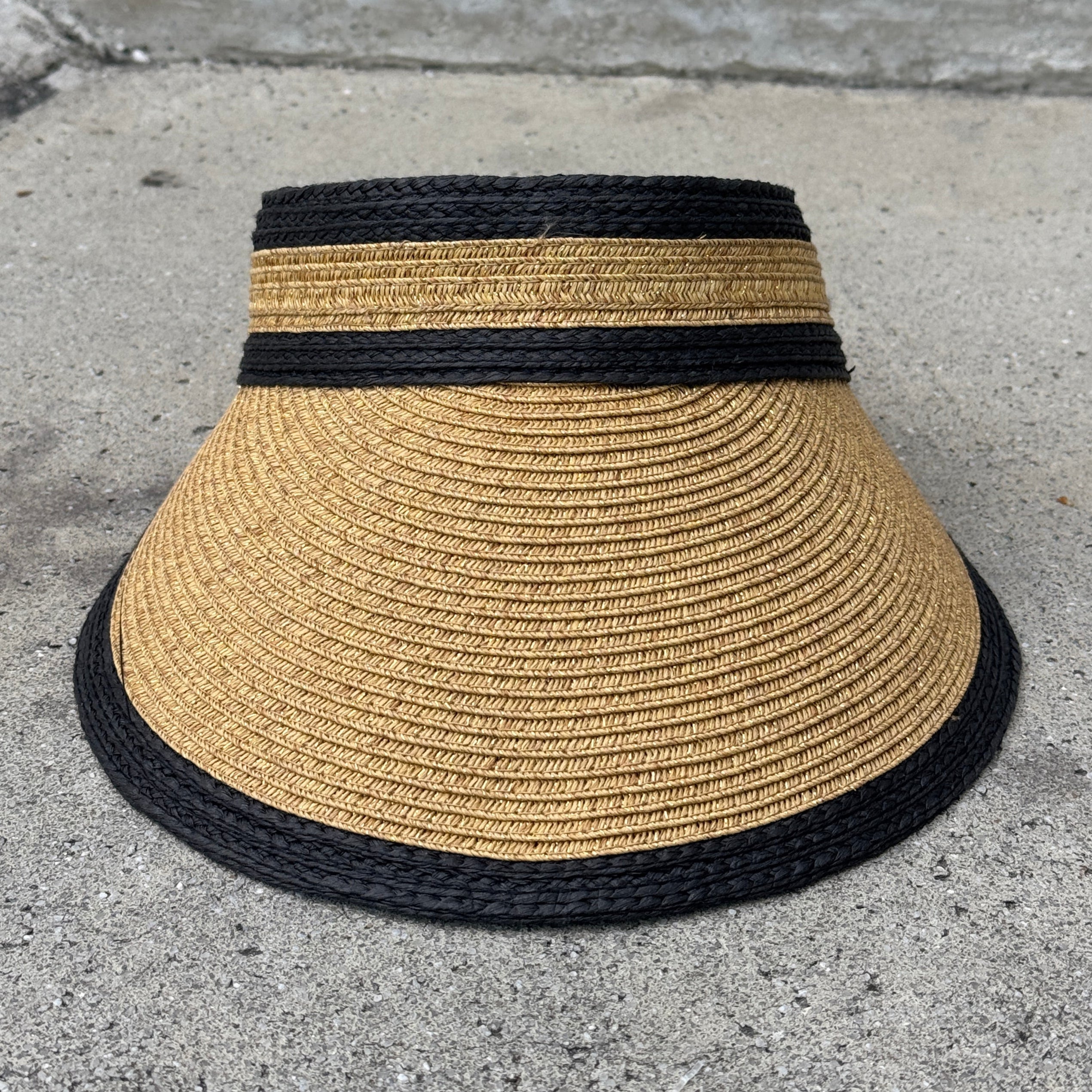 Sparkling Metallic Straw Visor
