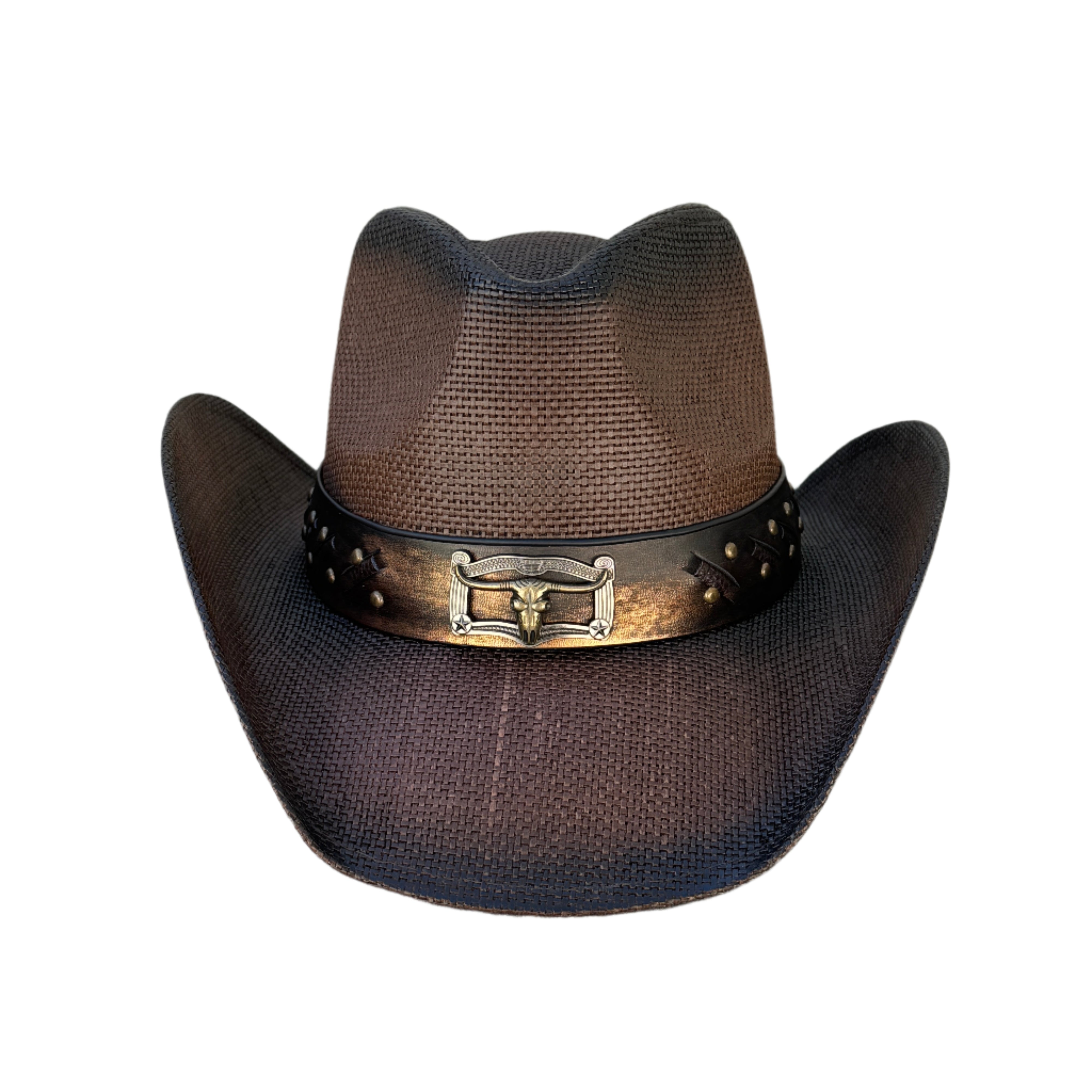 Brown Bull Trim Cowboy Hat