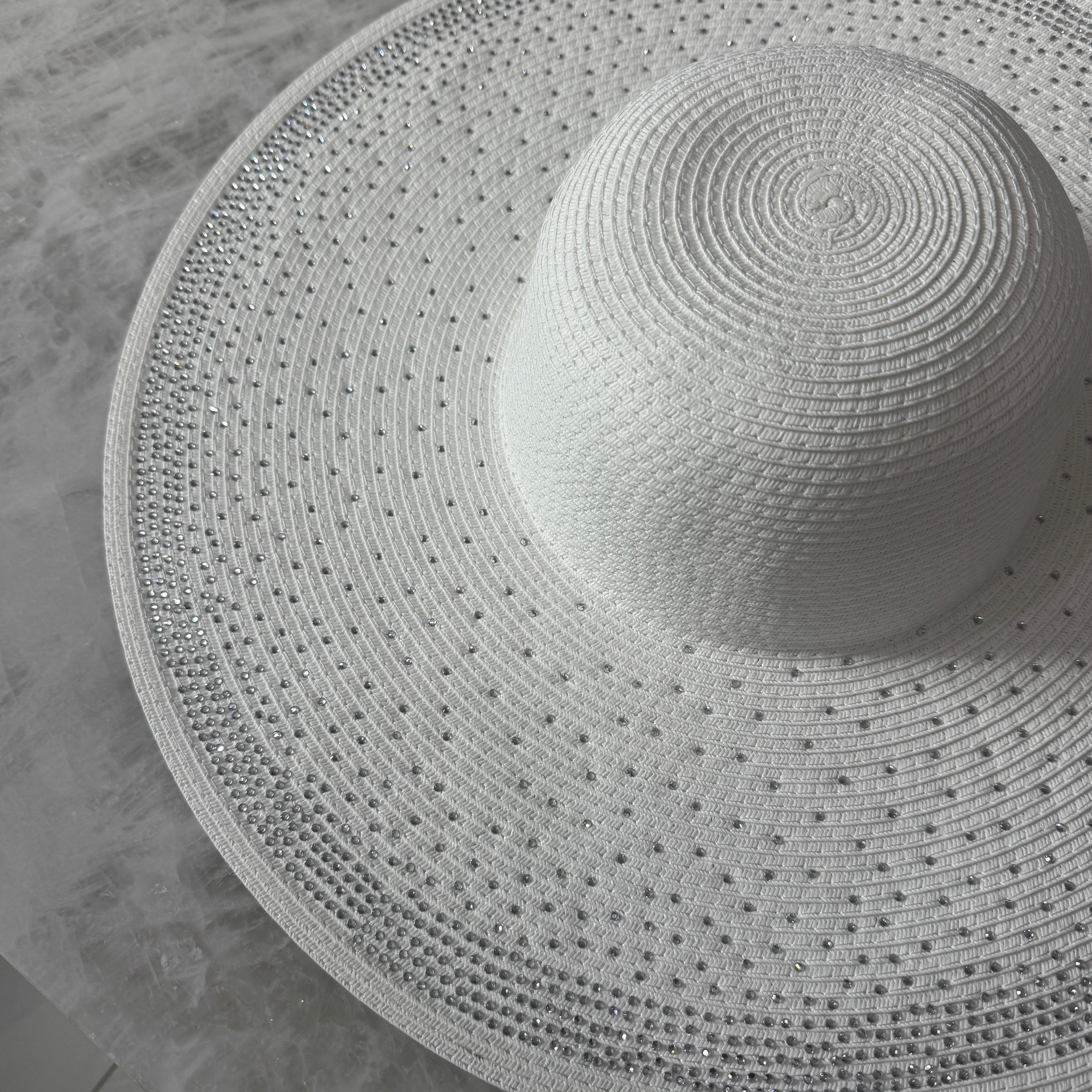 Sparkflare - Wide Brim Hat with Rhinestones