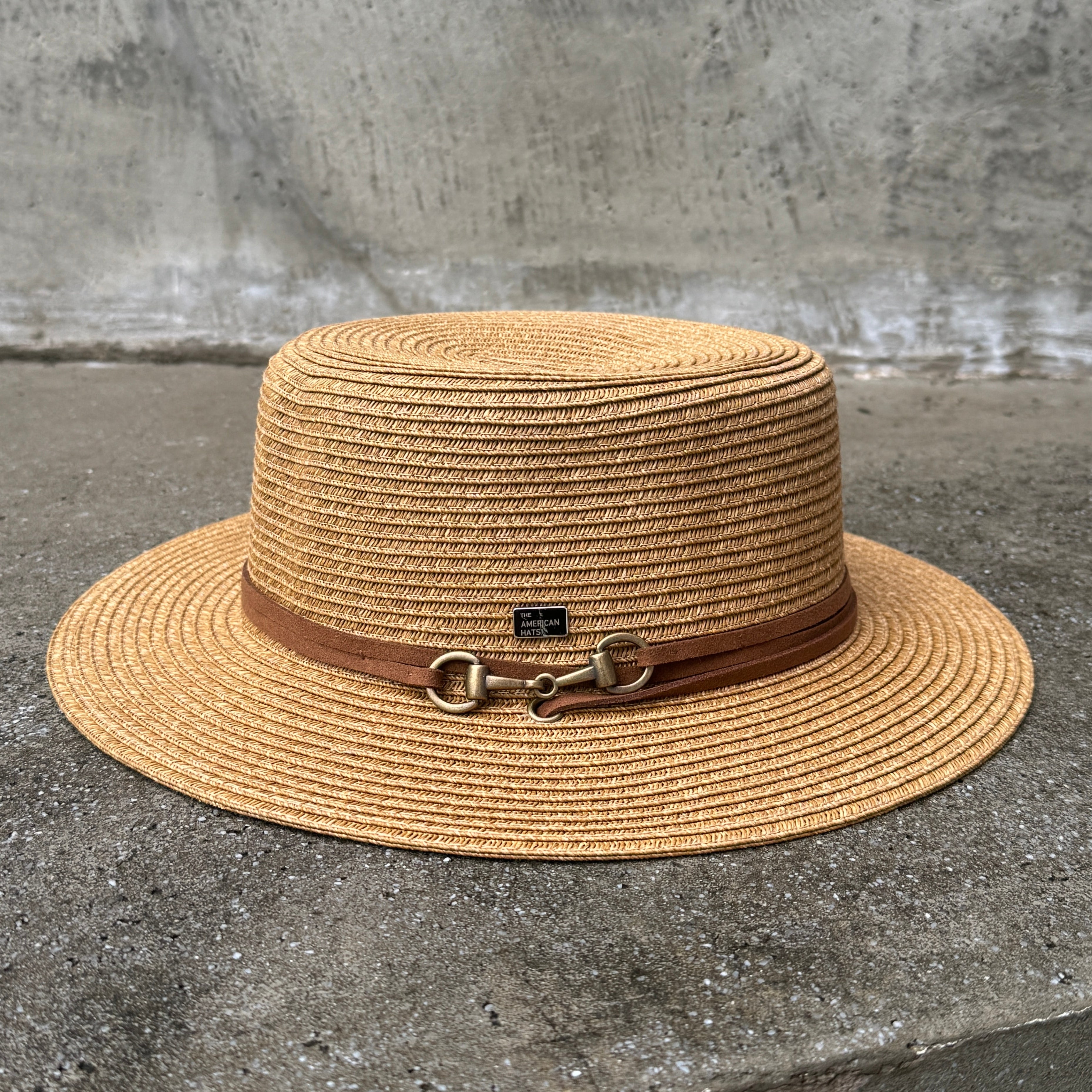 Bodrum - Boater Hat with Chin Cord