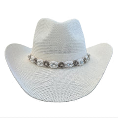 Vega White - Rhinestone Cowboy Hat