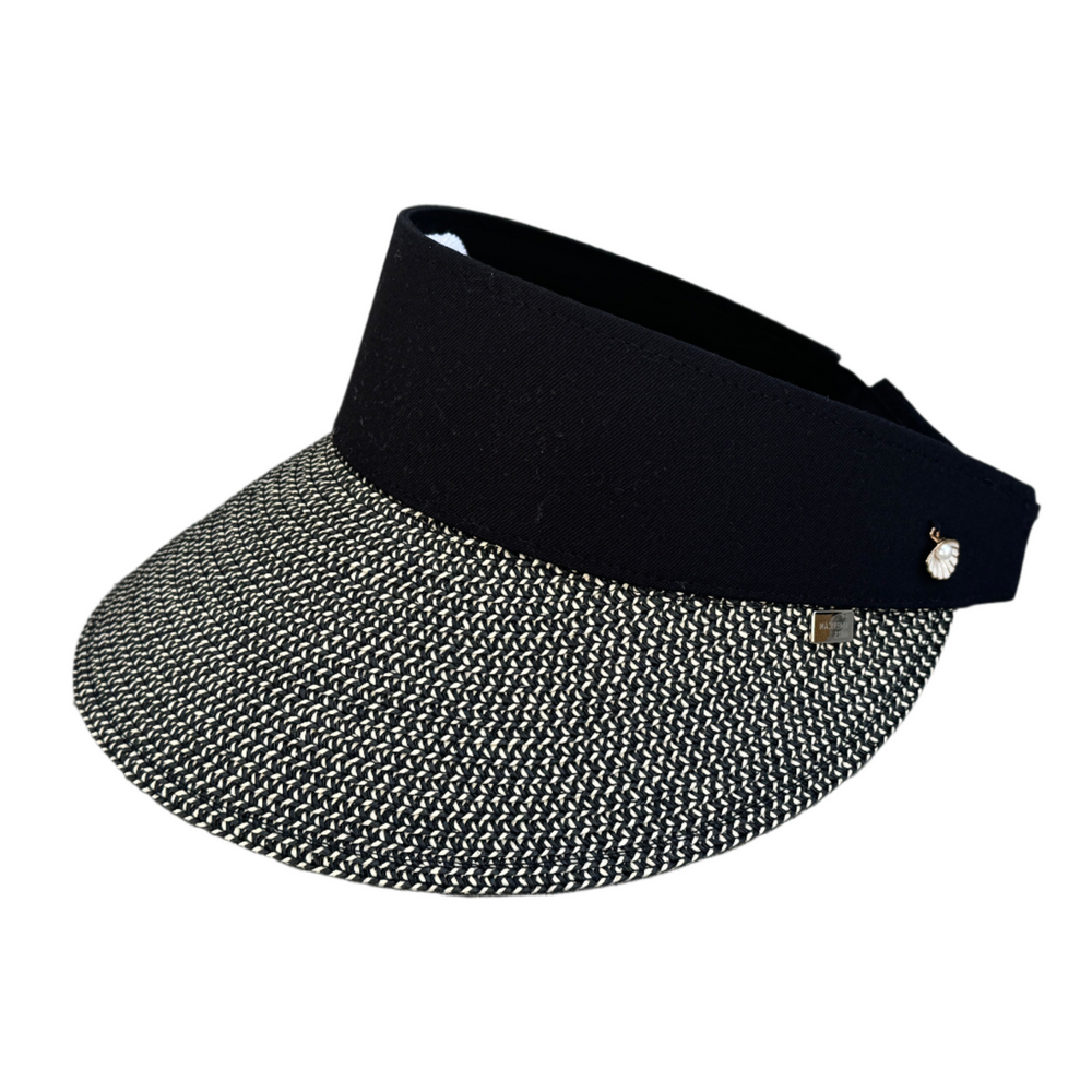 Perla - Wide Brim Visor with Pearl Charm