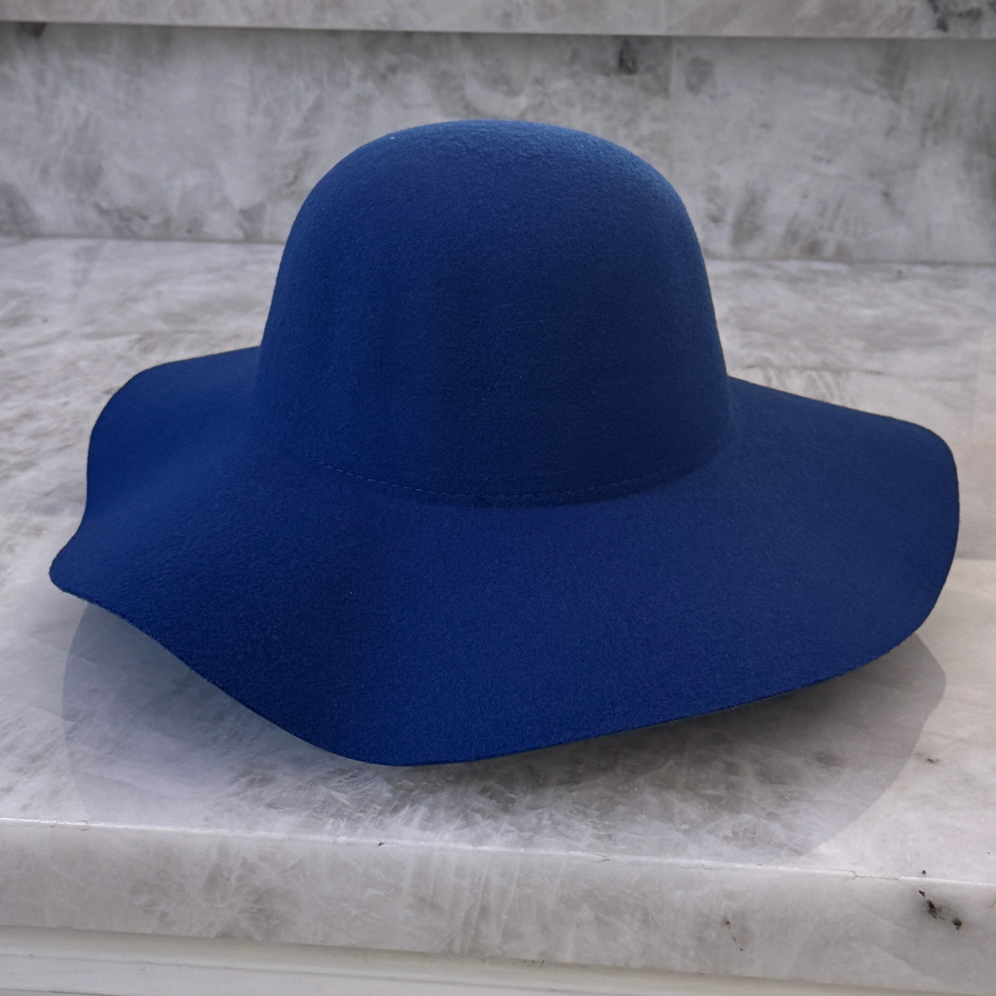 Majo - Blue Felt Floppy Hat