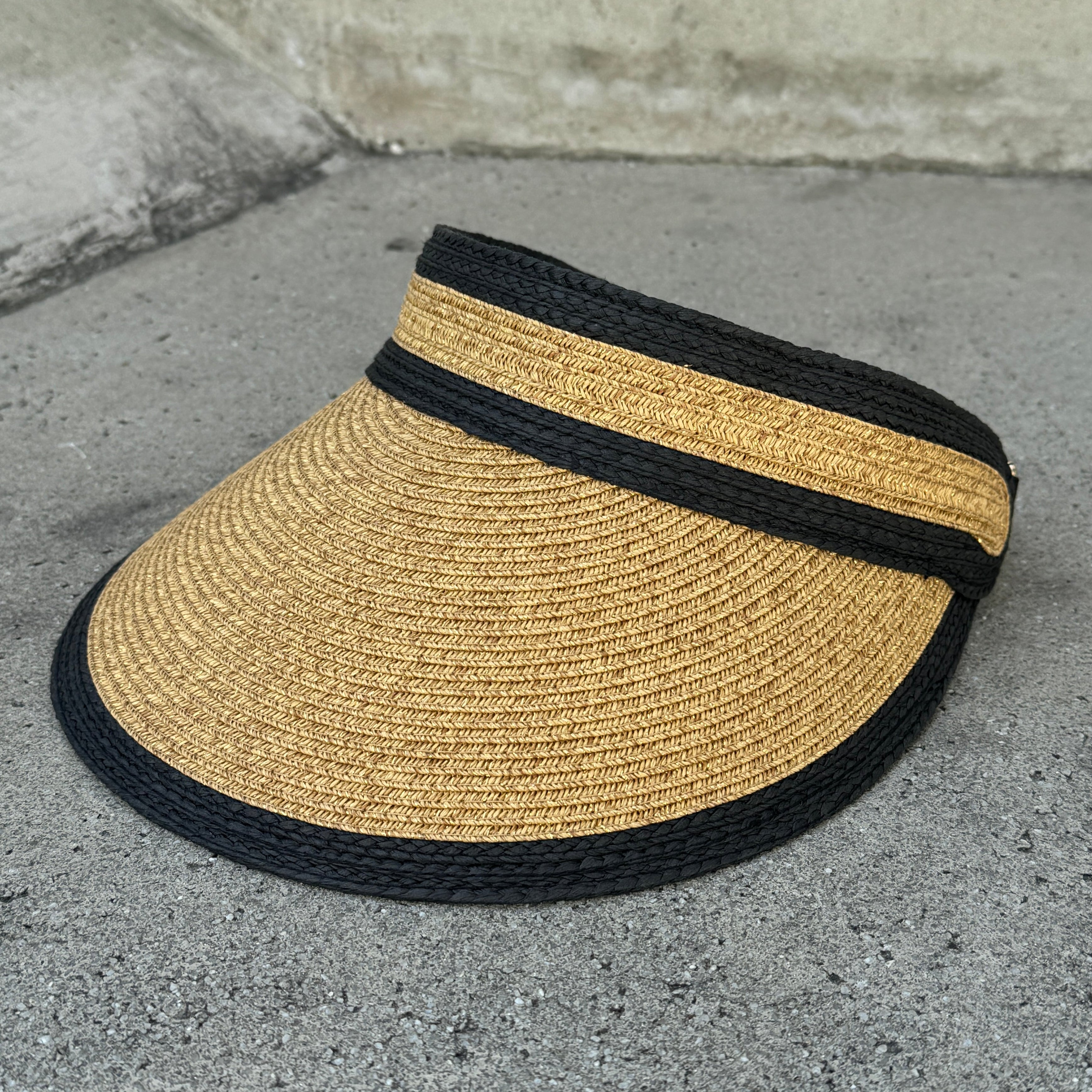 Sparkling Metallic Straw Visor