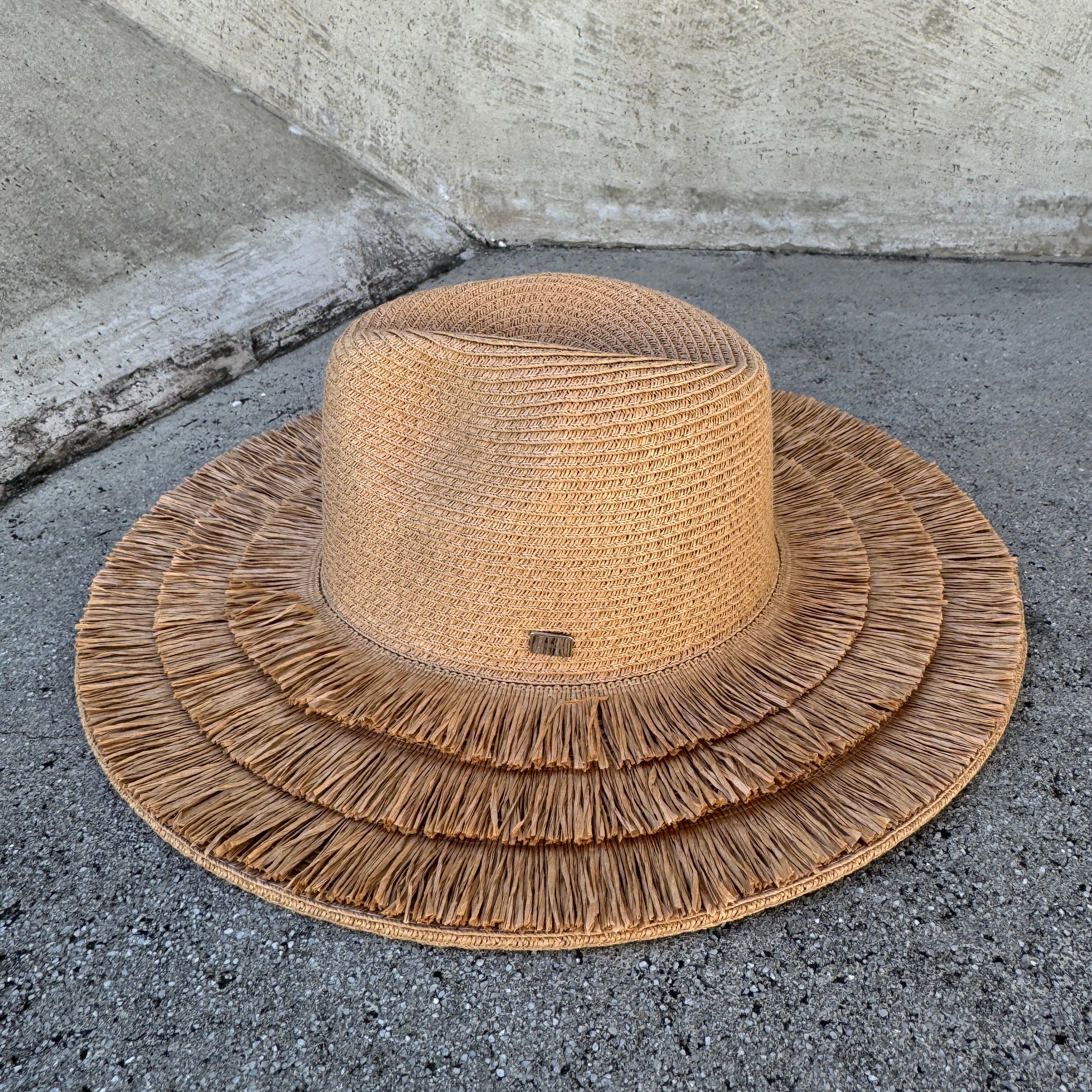 Sofía - Frayed Wide Brim Hat
