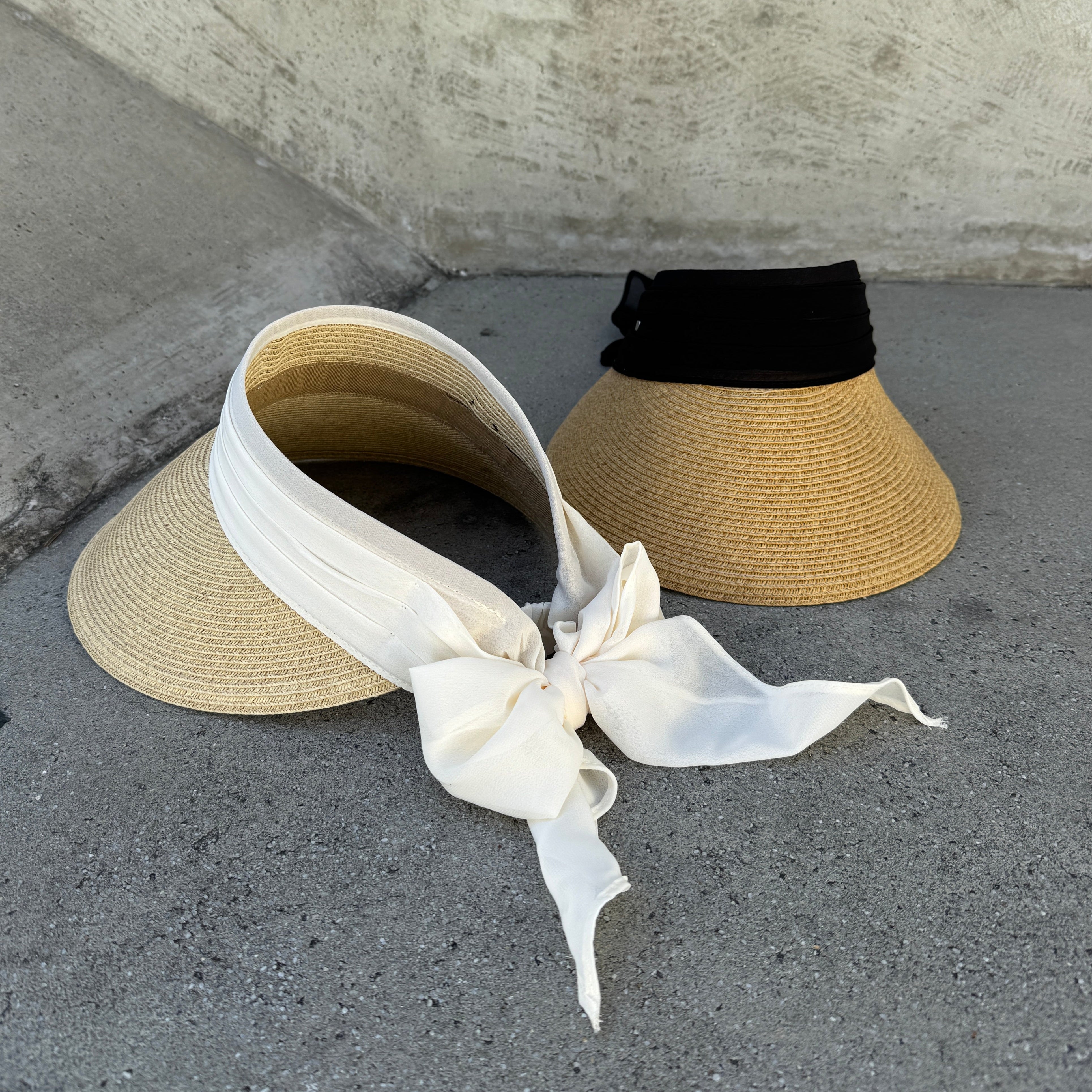 Sun Visor with Chiffon Bow