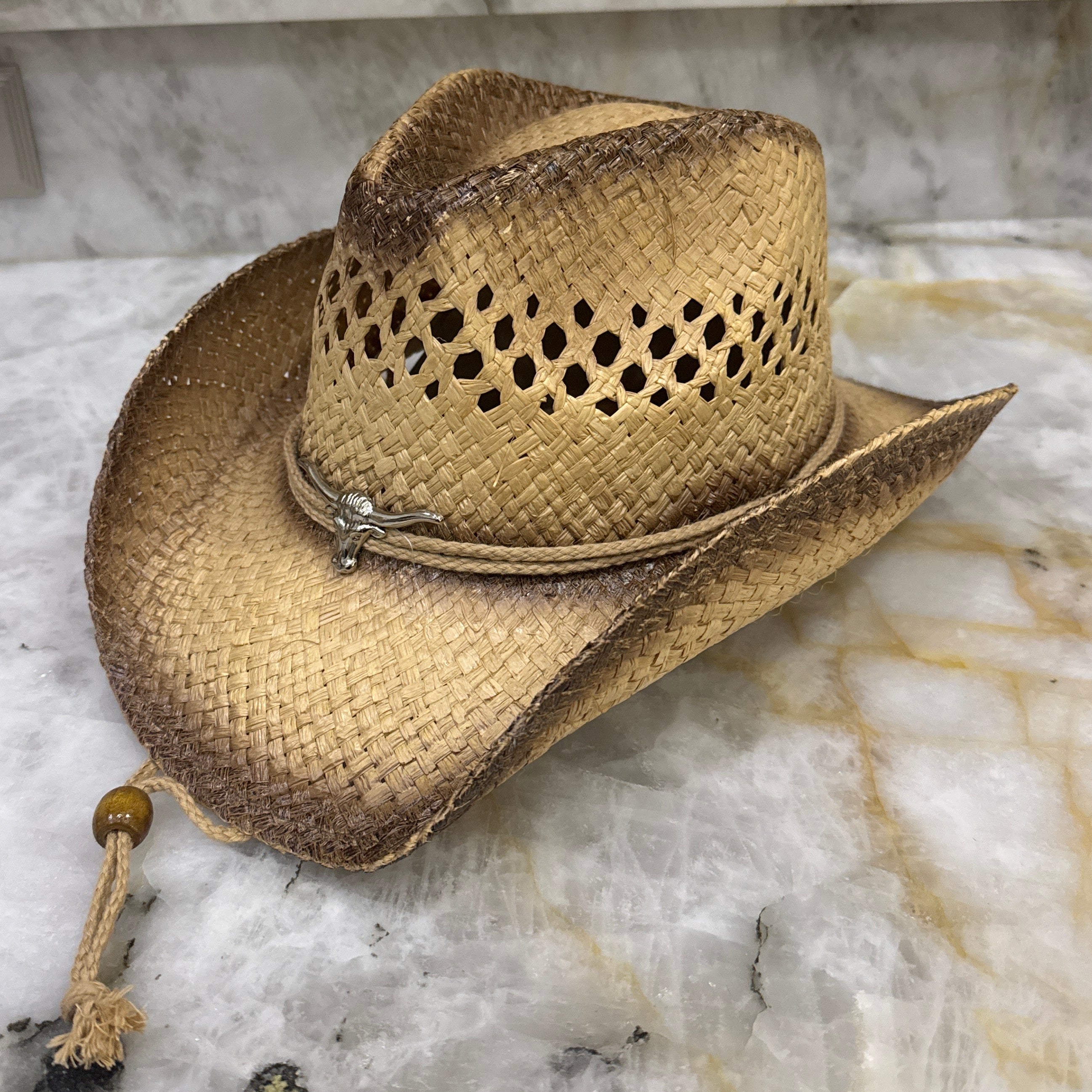 Toro Brown with Chin - Bull Trim Cowboy Hat
