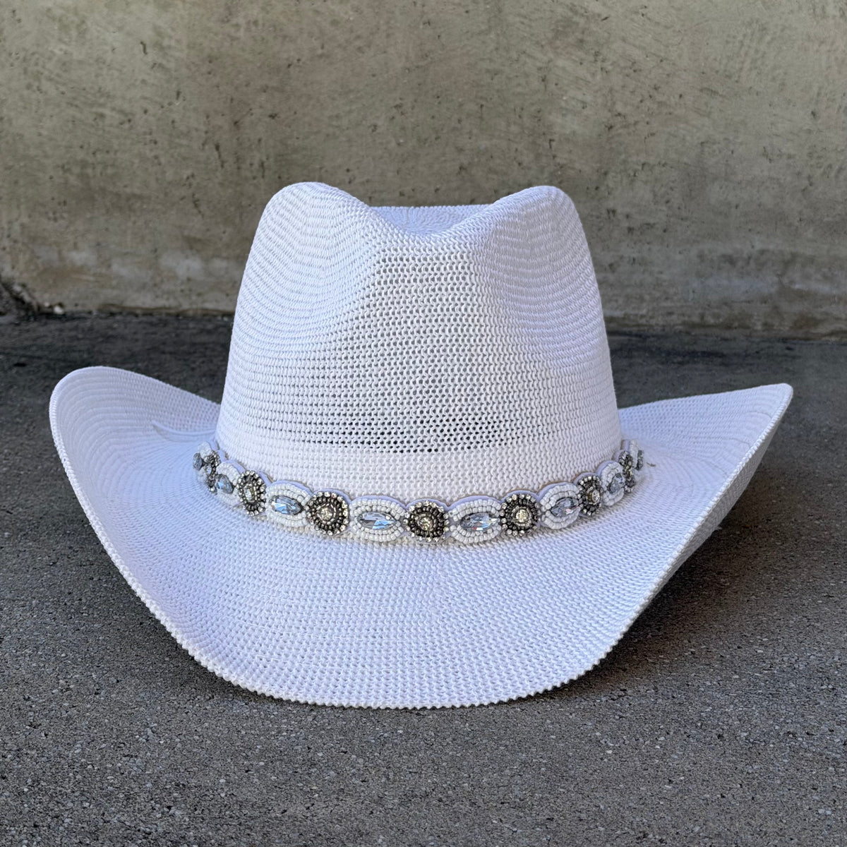 Vega White - Rhinestone Cowboy Hat — product image