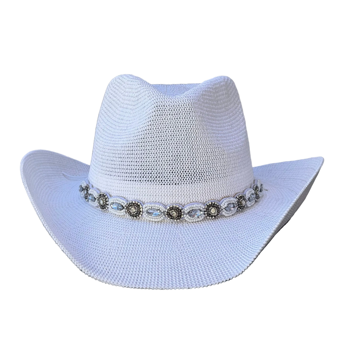 Vega White - Rhinestone Cowboy Hat — product image