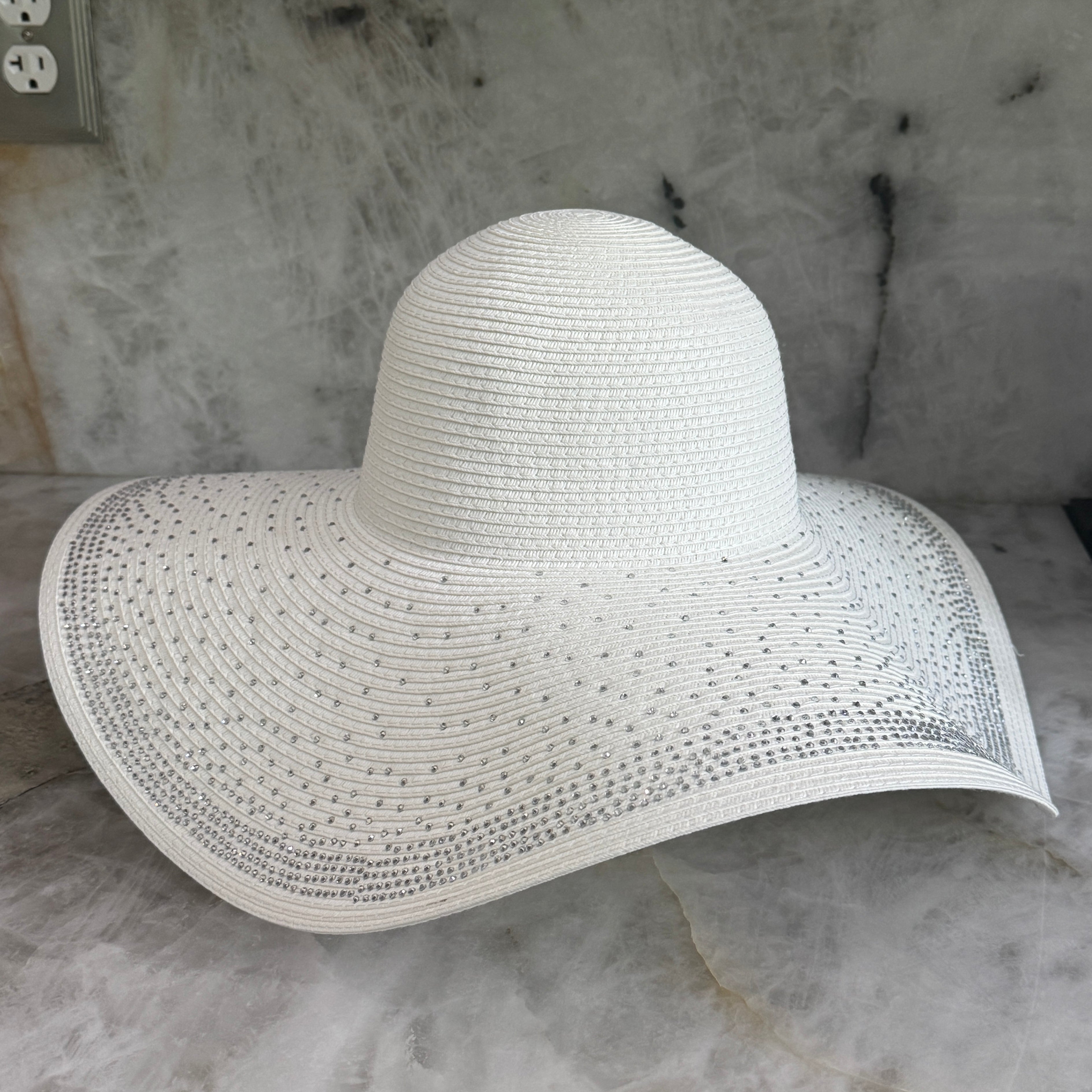 Sparkflare - Wide Brim Hat with Rhinestones