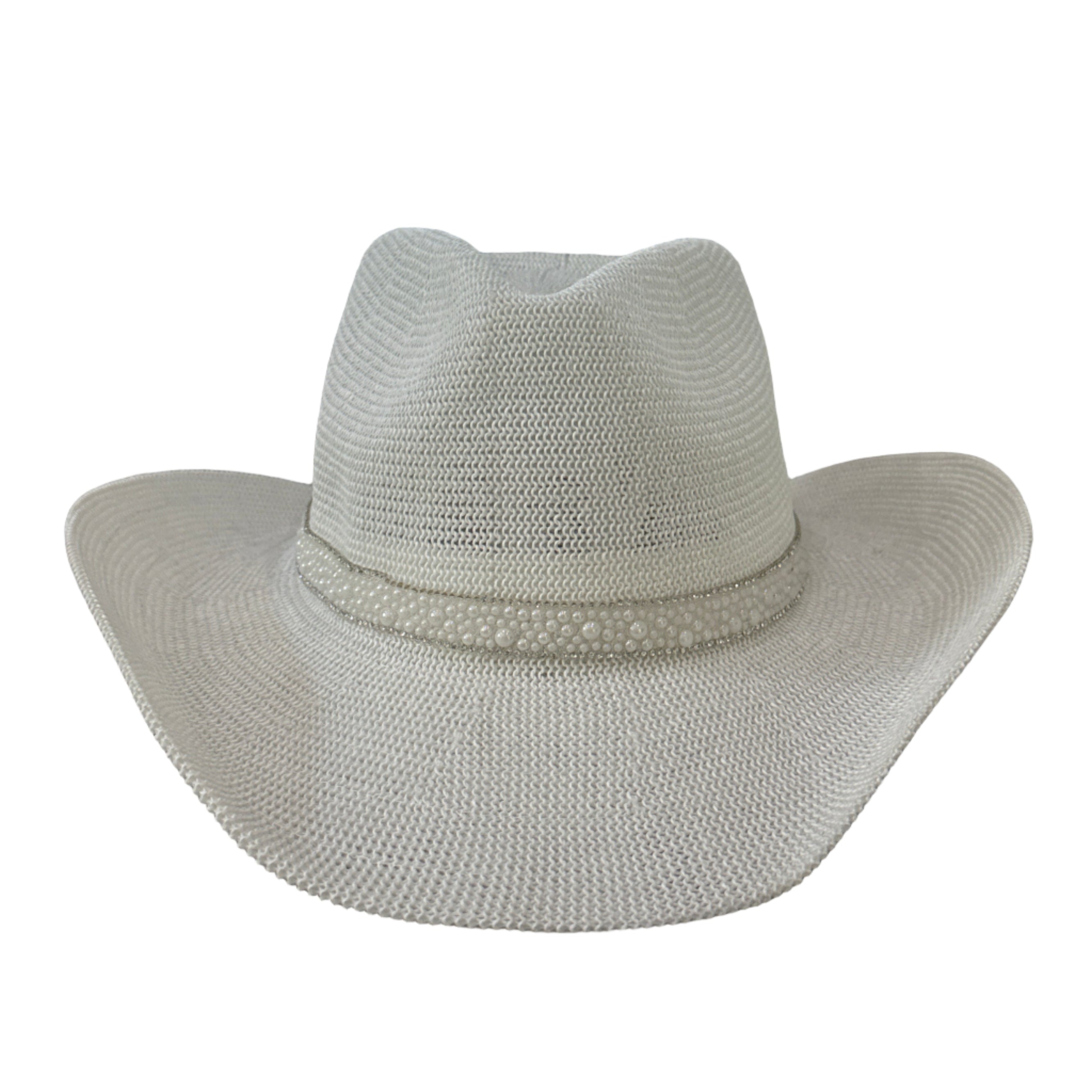 Luz White - Rhinestone Cowboy Hat