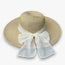 Wide Brim Hat Women with Bow, Foldable hat, Fashion Summer hat, Beach hat, Sun hat, Vacation hat, Coquette Style Natural