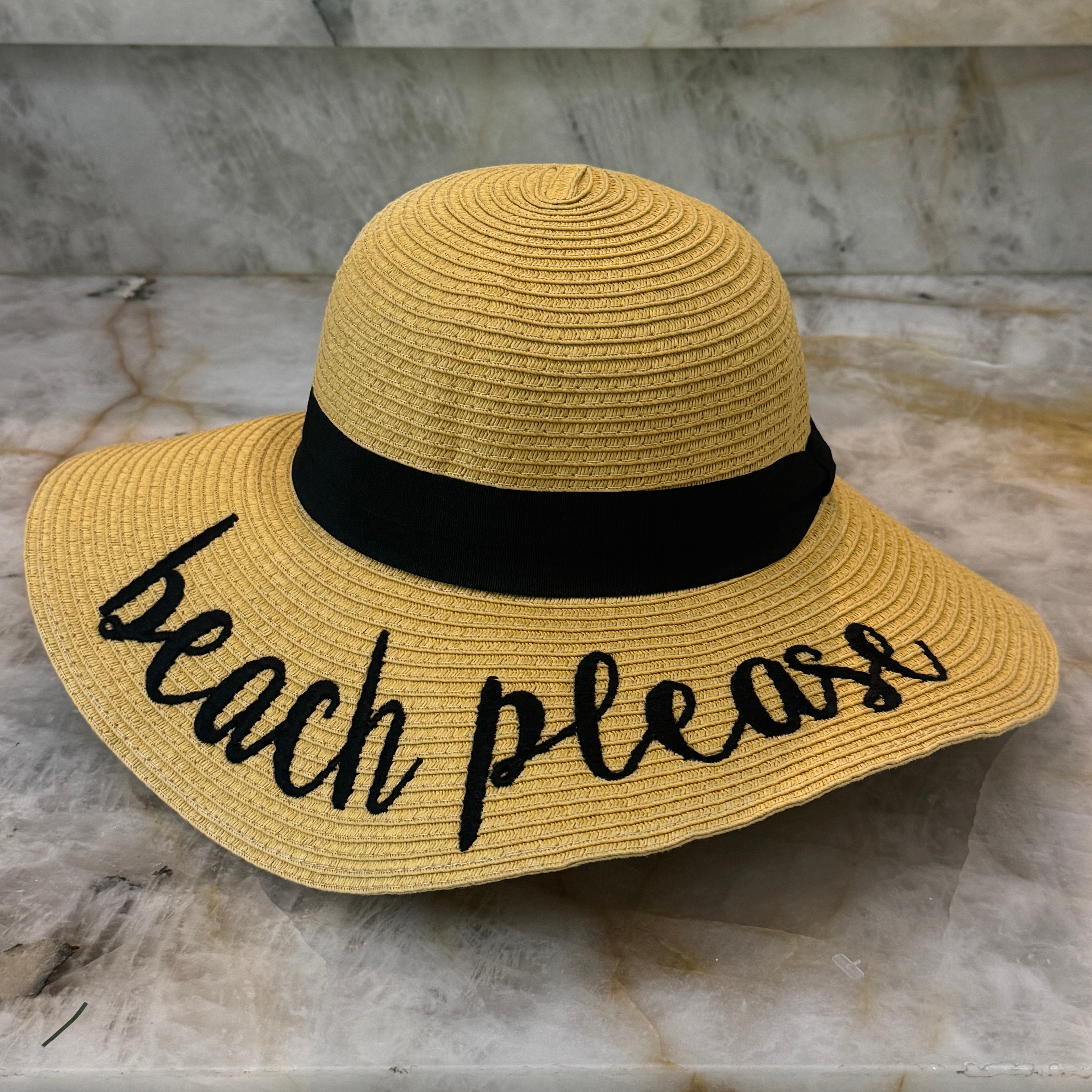 Elizabeth- Embroiderd Floppy Brim Hat