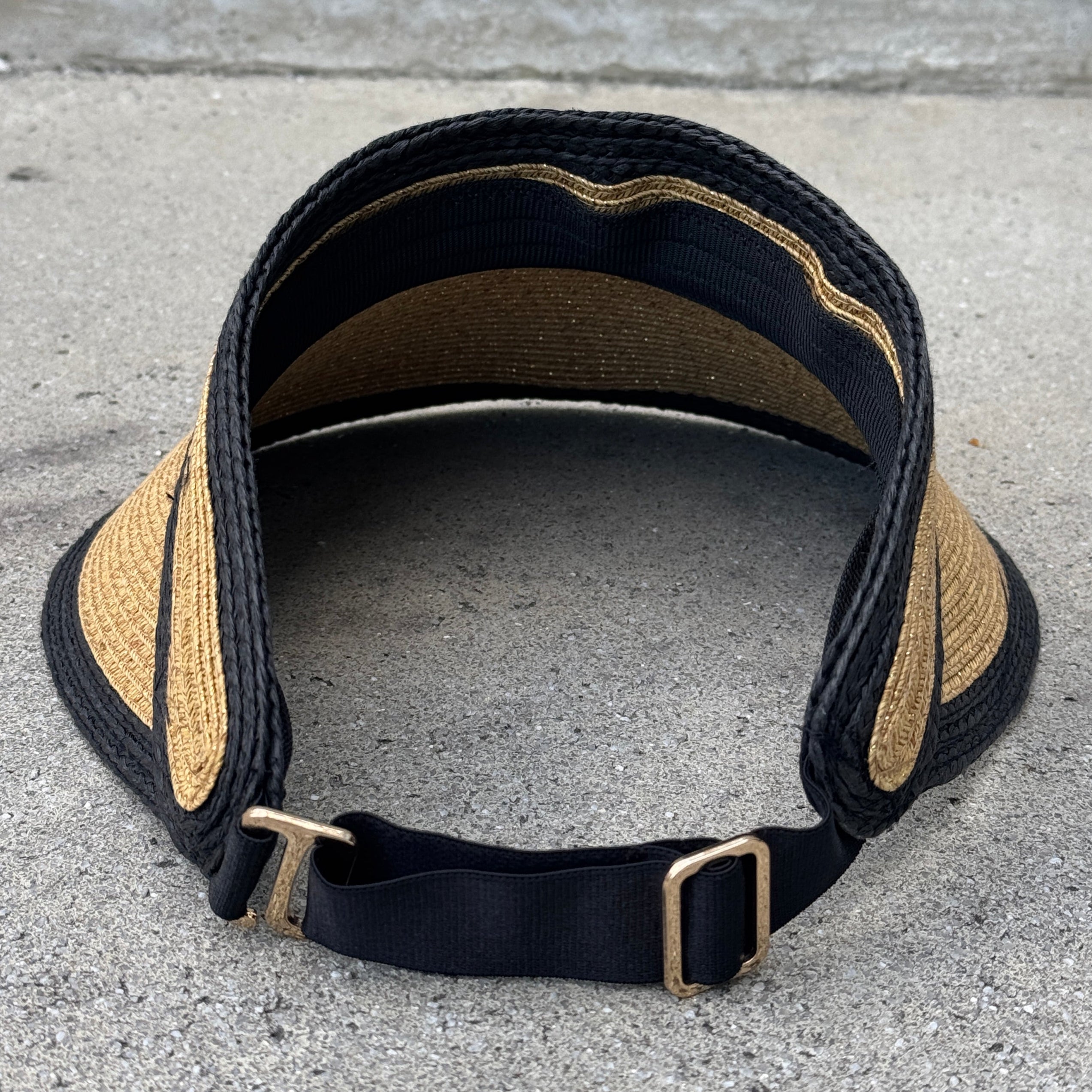Sparkling Metallic Straw Visor