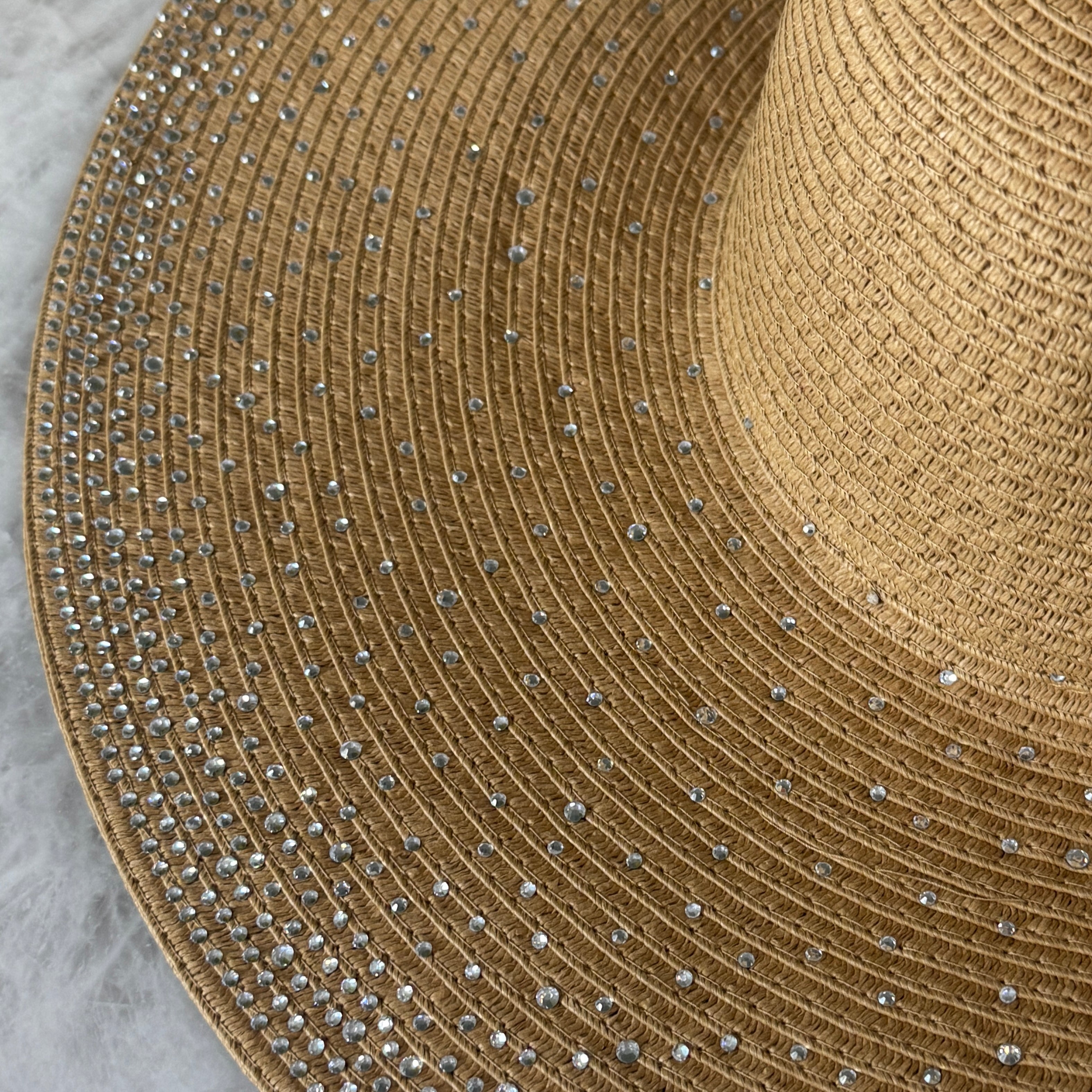 Sparkflare - Wide Brim Hat with Rhinestones