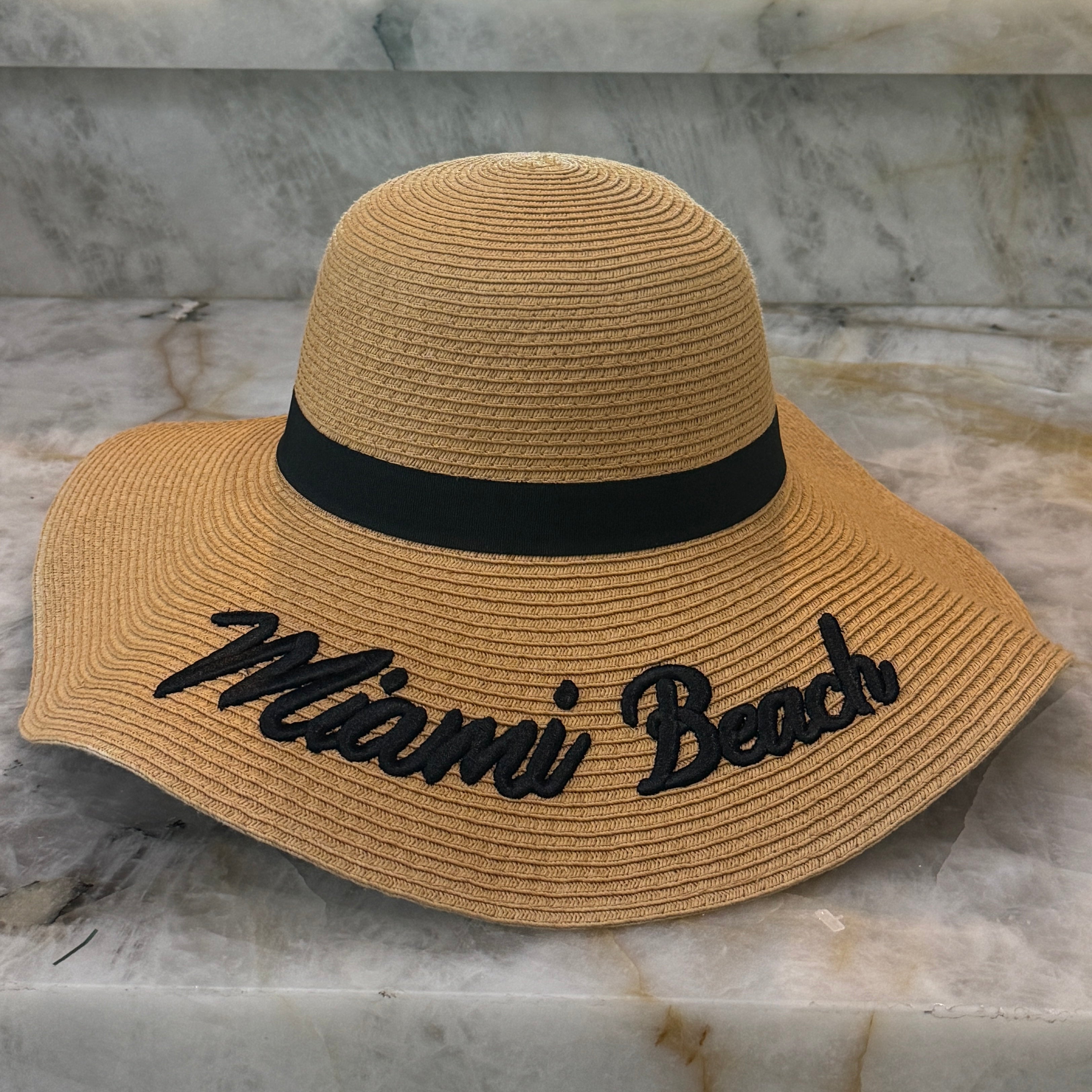 Elizabeth- Embroiderd Floppy Brim Hat