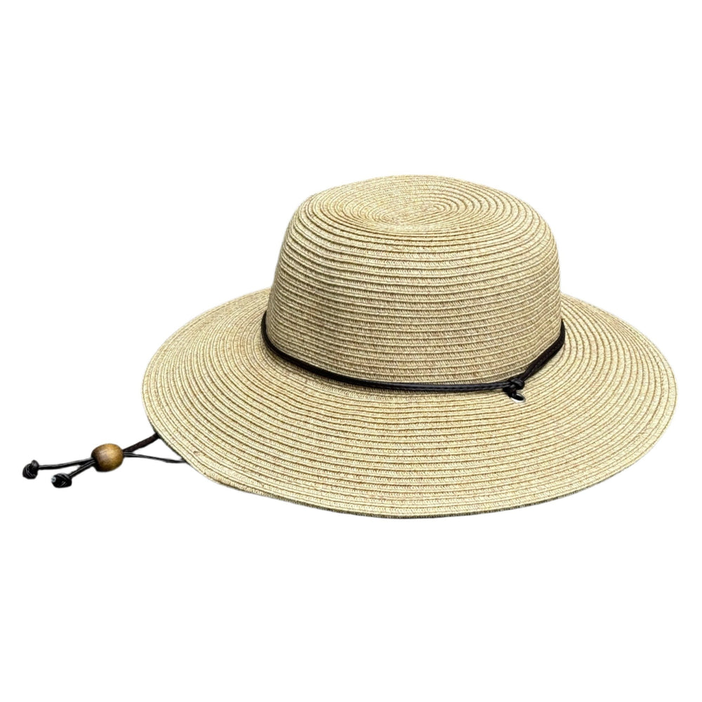Alicia - Wide Brim Hat with Chin Cord