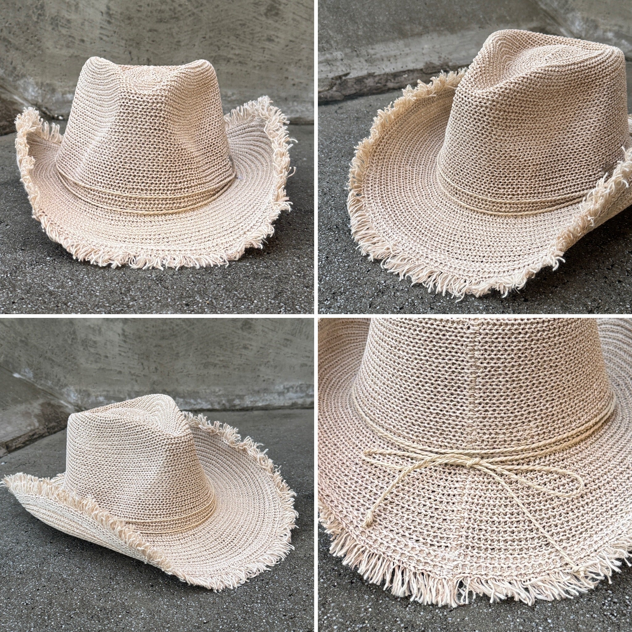 Noa - Frayed Edge Boho Cowboy Hat