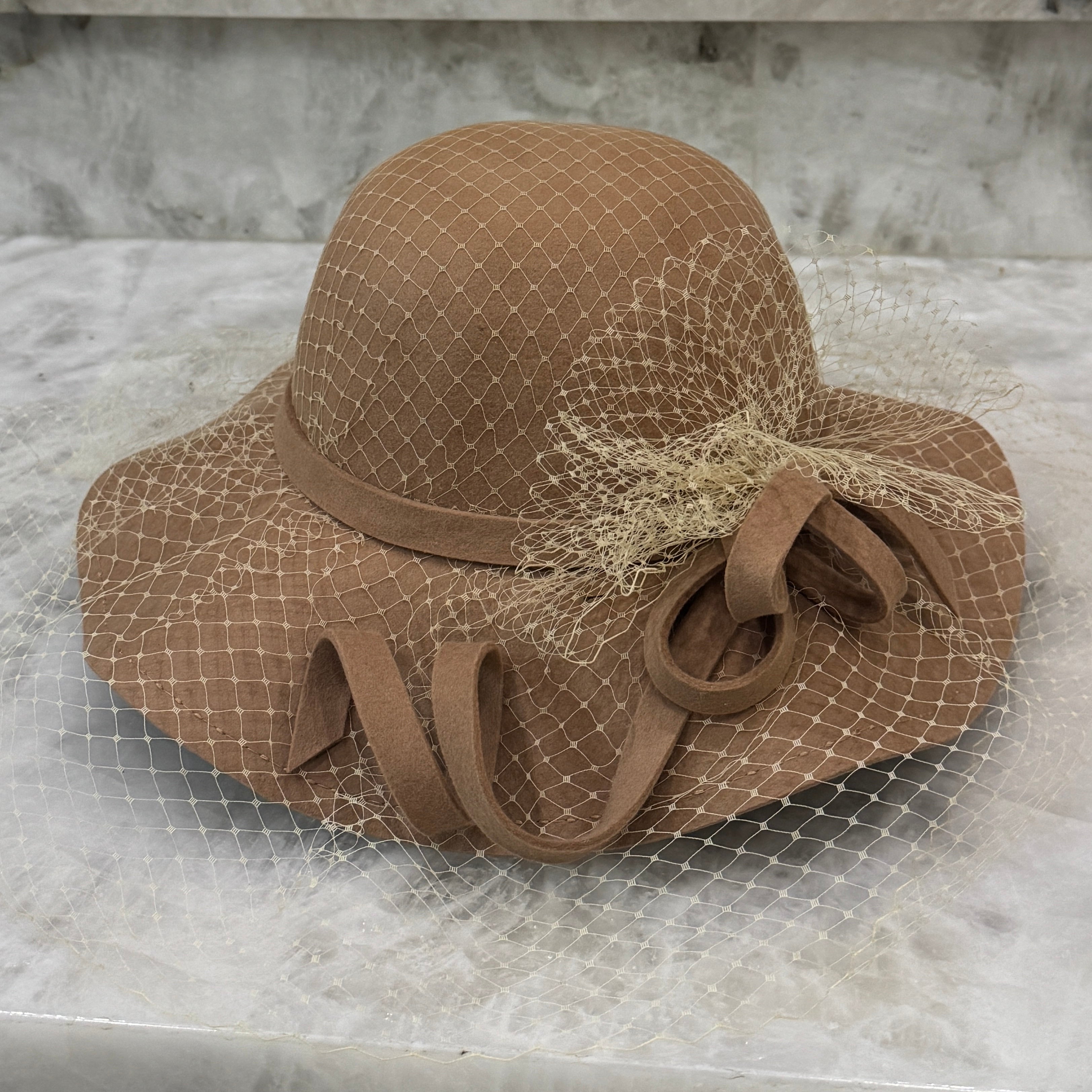 Marina - Wool Floppy Hat with Mesh