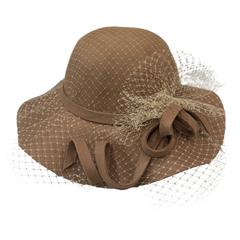 Marina - Wool Floppy Hat with Mesh
