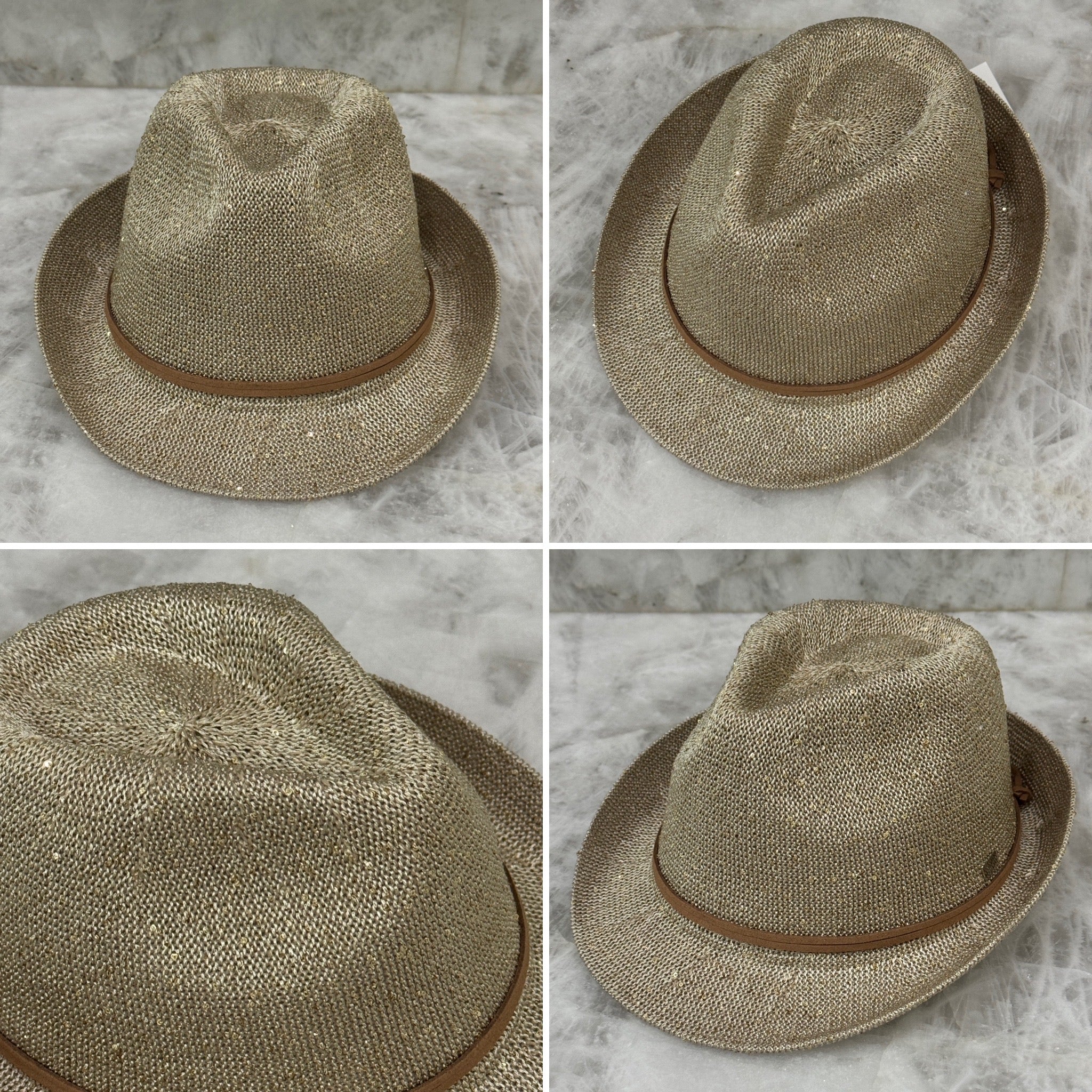 Zuri - Sequin Short-brim Fedora