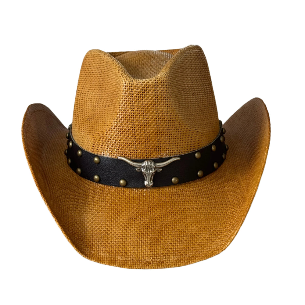 Toro Tan - Bull Trim Cowboy Hat