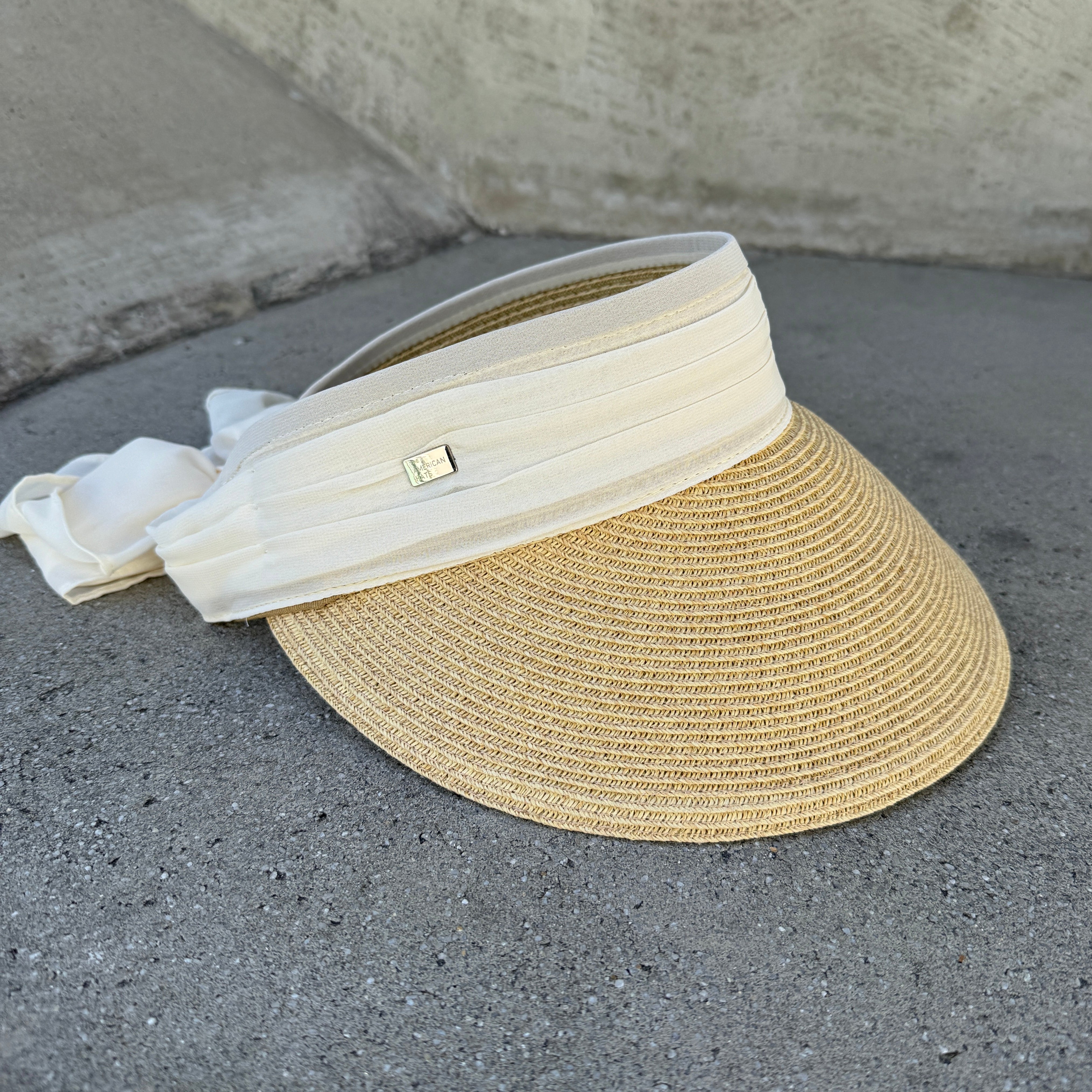 Vero - Sun Visor with Chiffon Bow