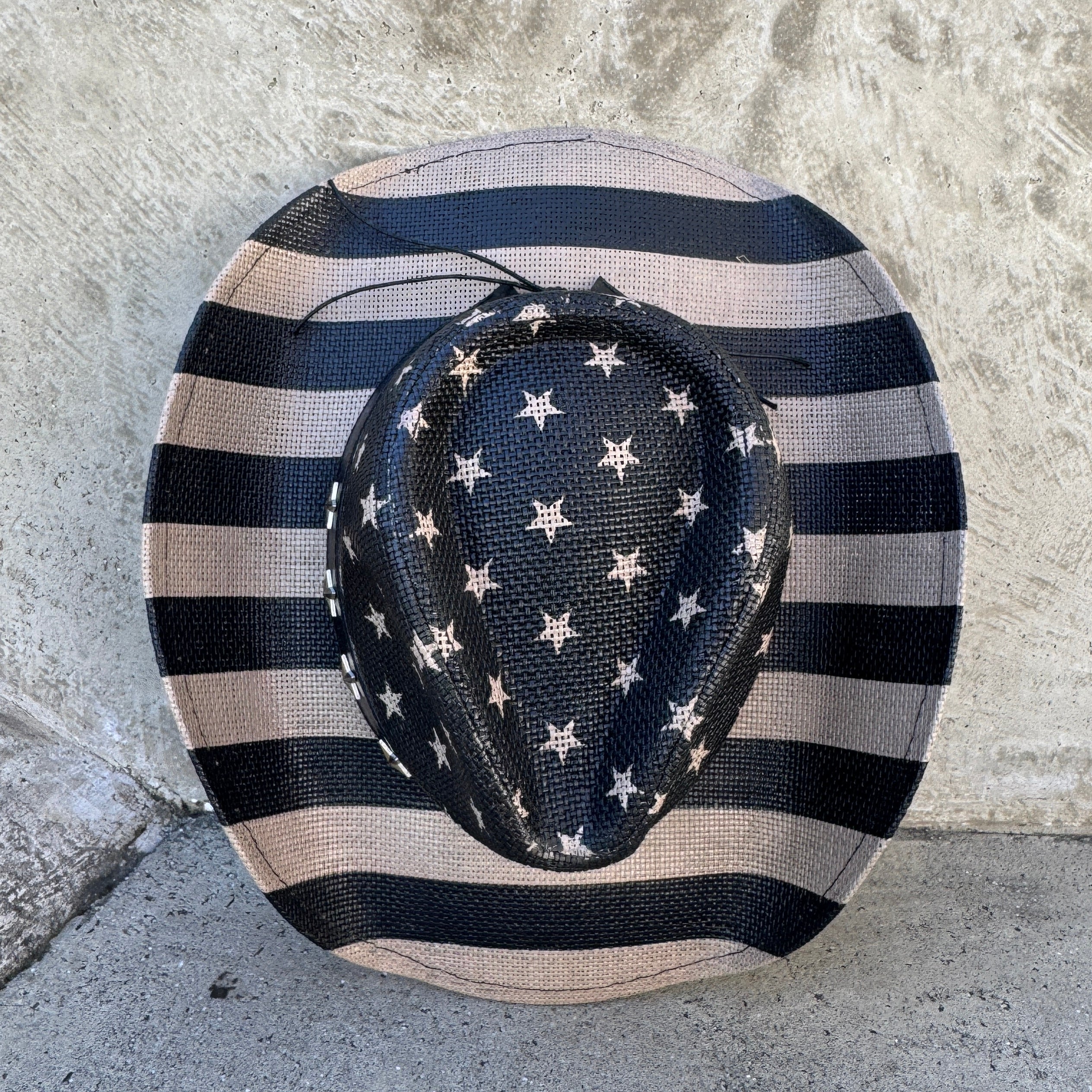 Star Rider Black - Dark-toned Patriotic Cowboy Hat