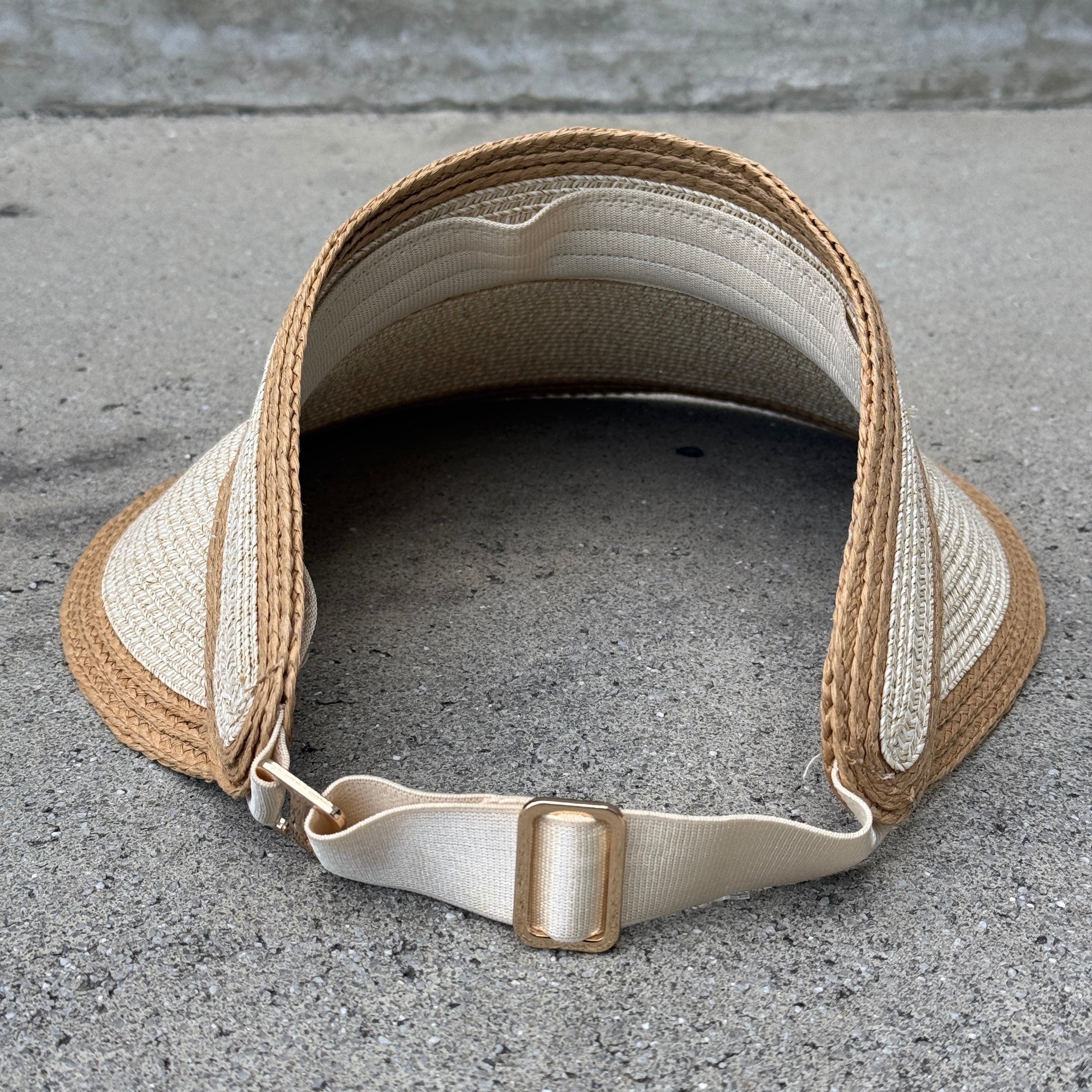 Sparkling Metallic Straw Visor