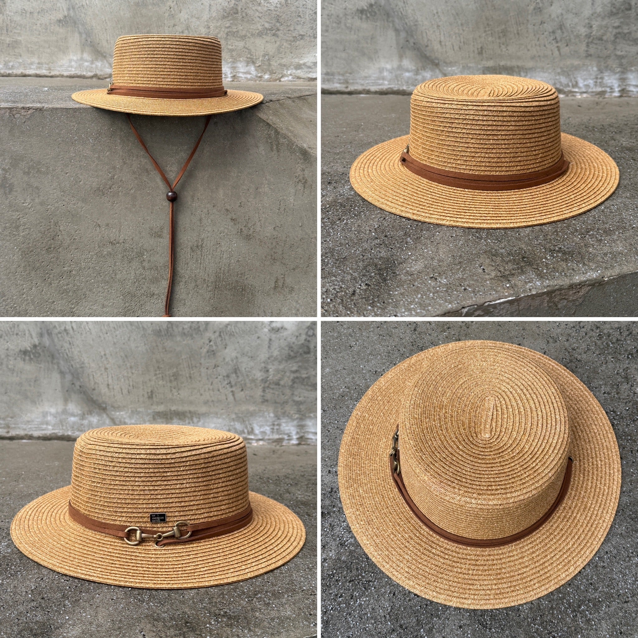 Bodrum - Boater Hat with Chin Cord
