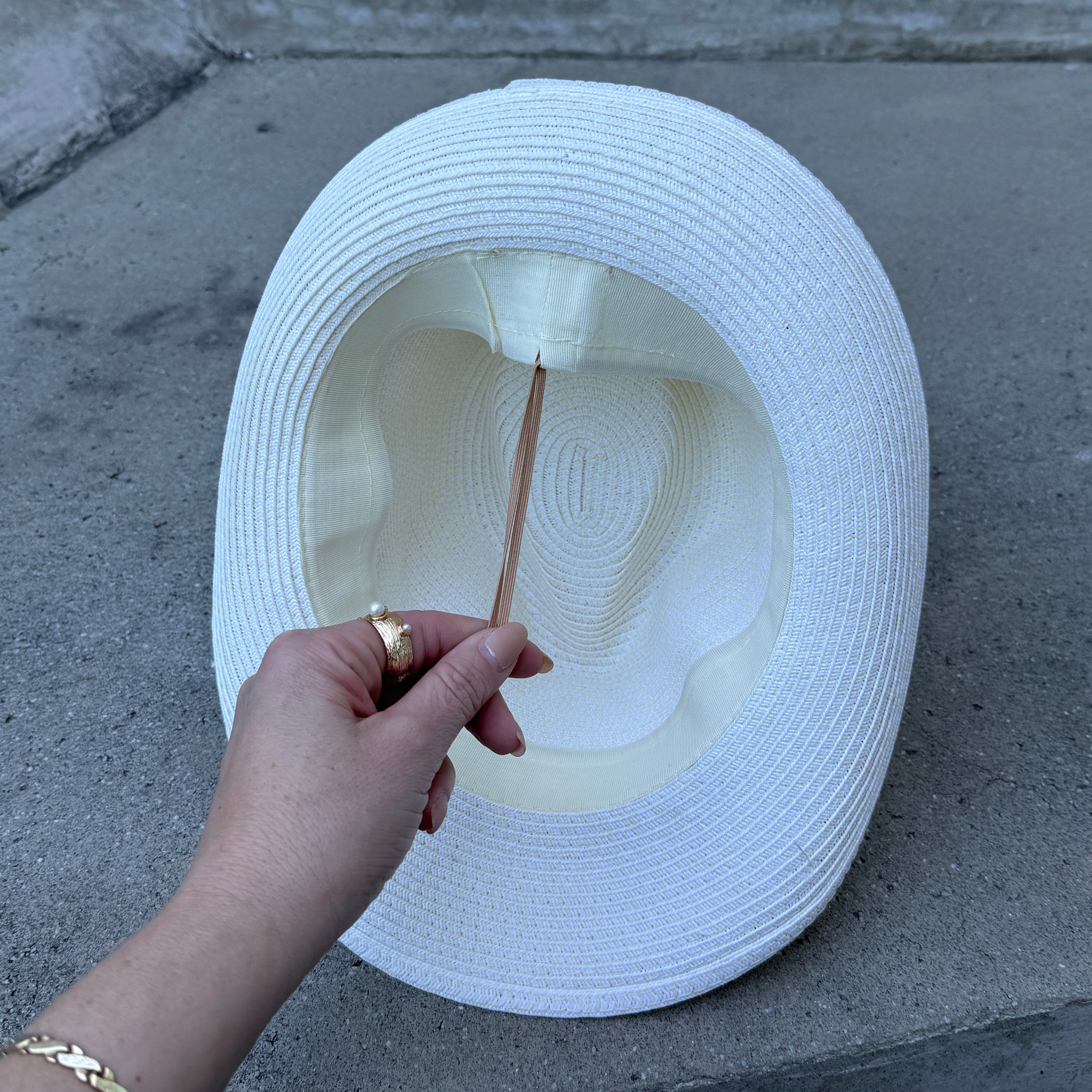 Straw Fedora Medium Brim