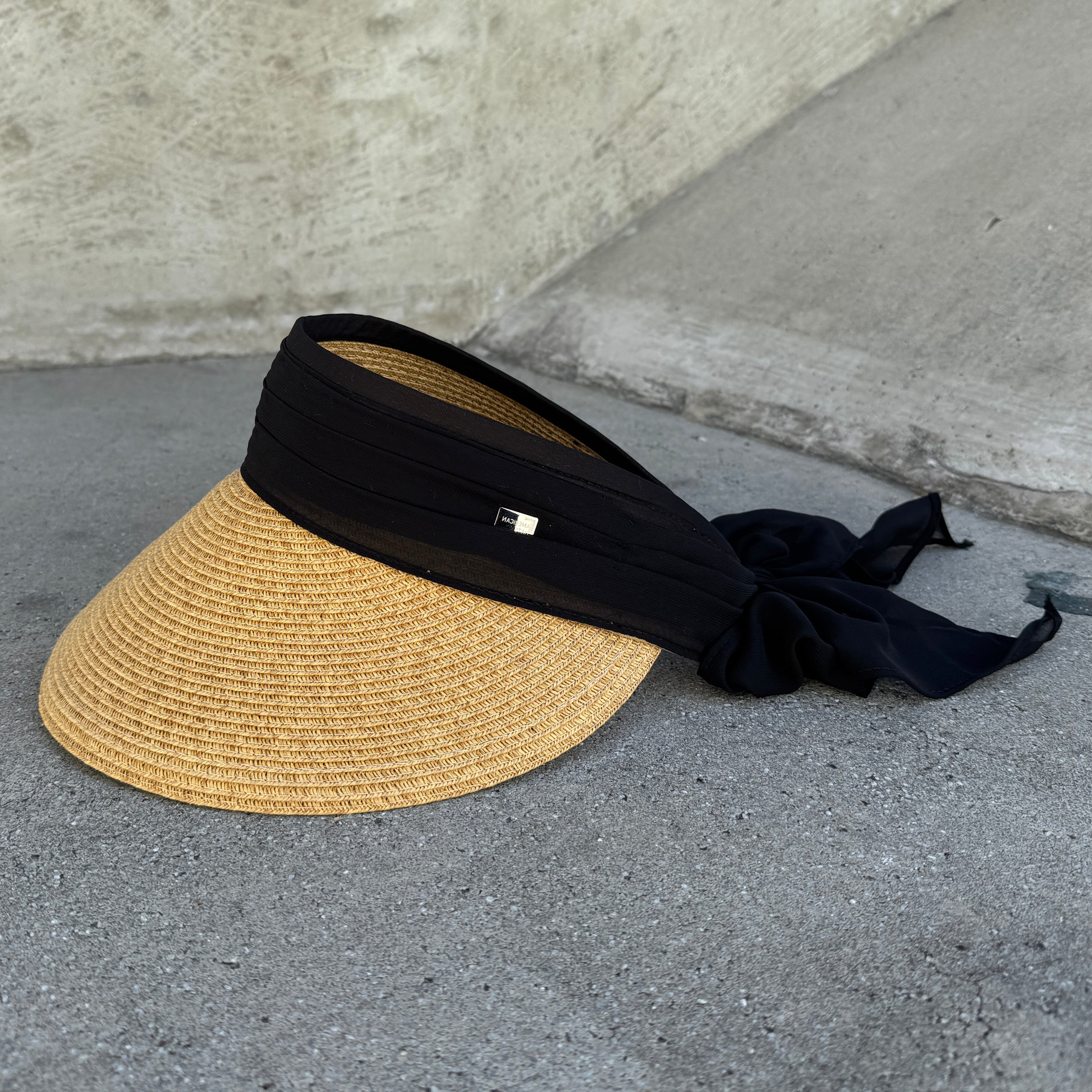 Vero - Sun Visor with Chiffon Bow