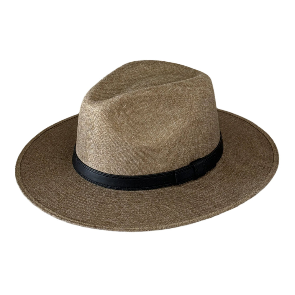 York - Structured Linen Wide Brim Fedora
