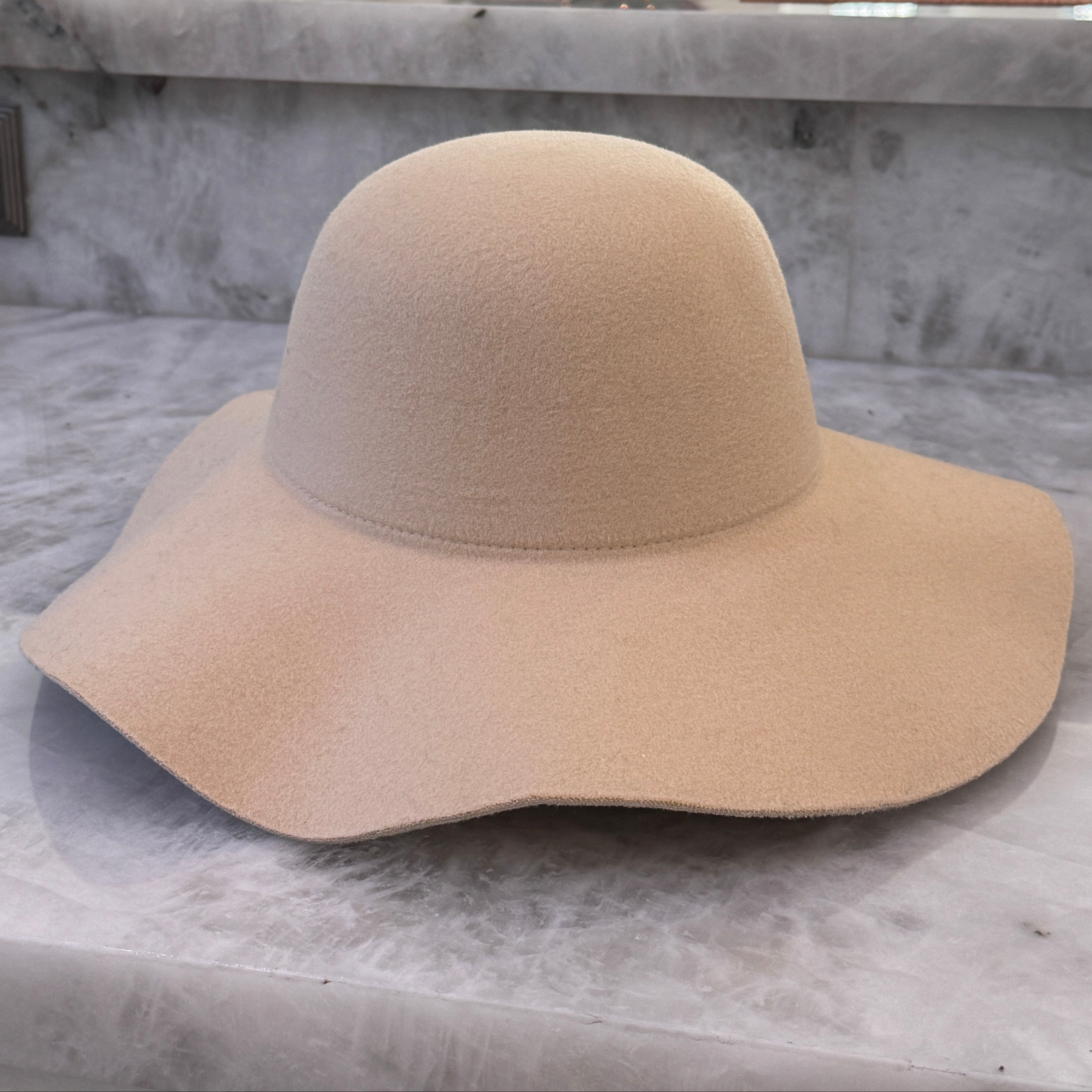 Majo - Blue Felt Floppy Hat