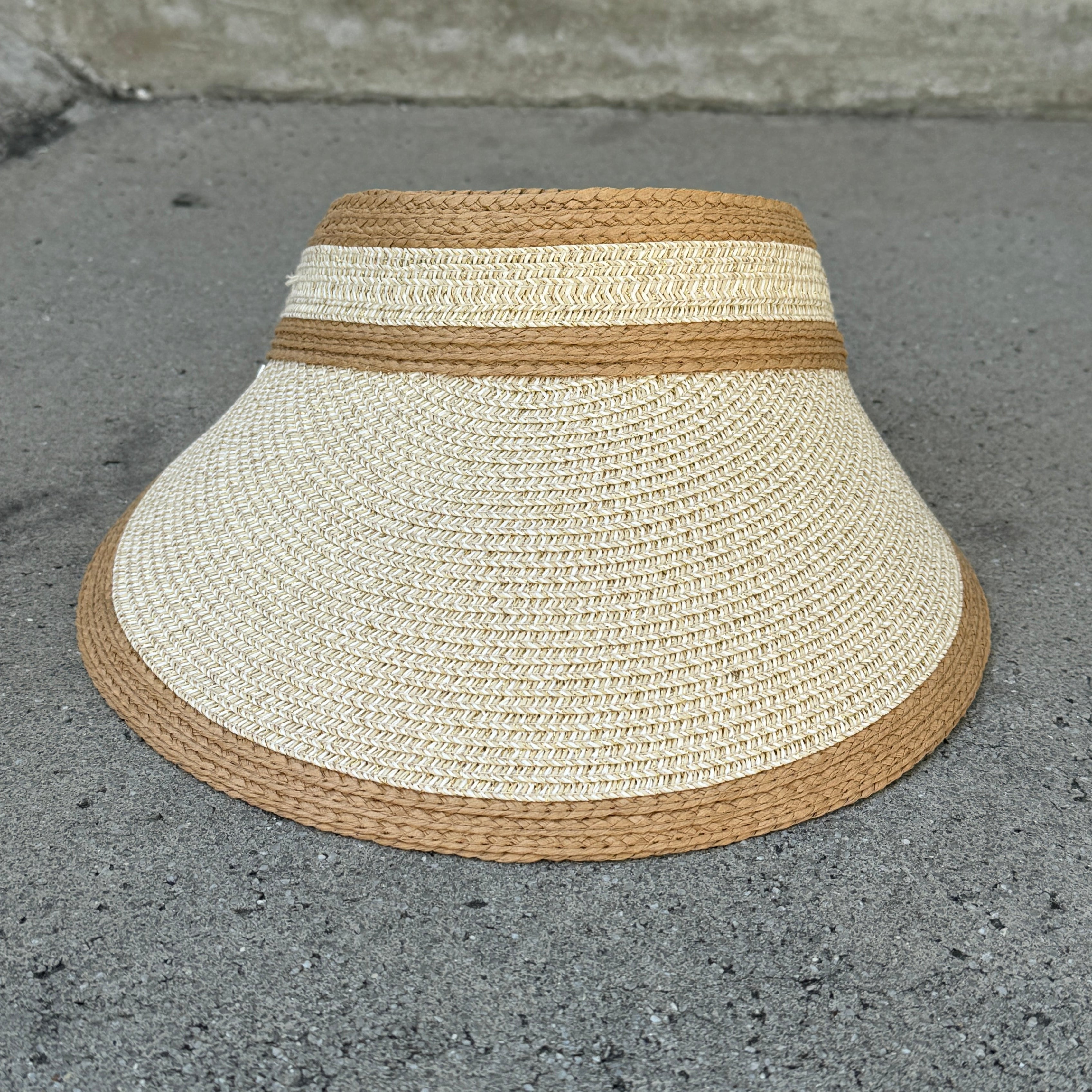 Sparkling Metallic Straw Visor