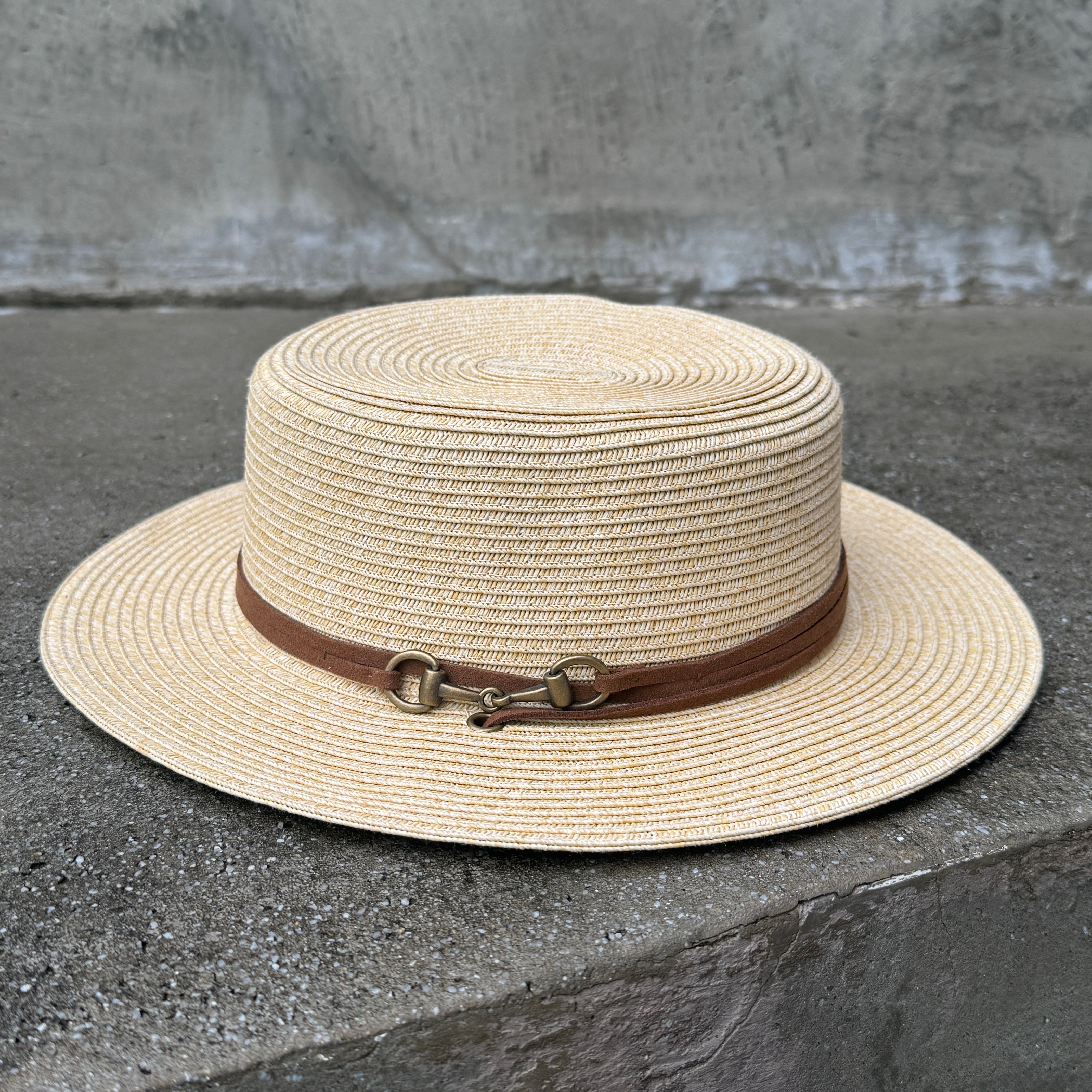 Bodrum - Boater Hat with Chin Cord