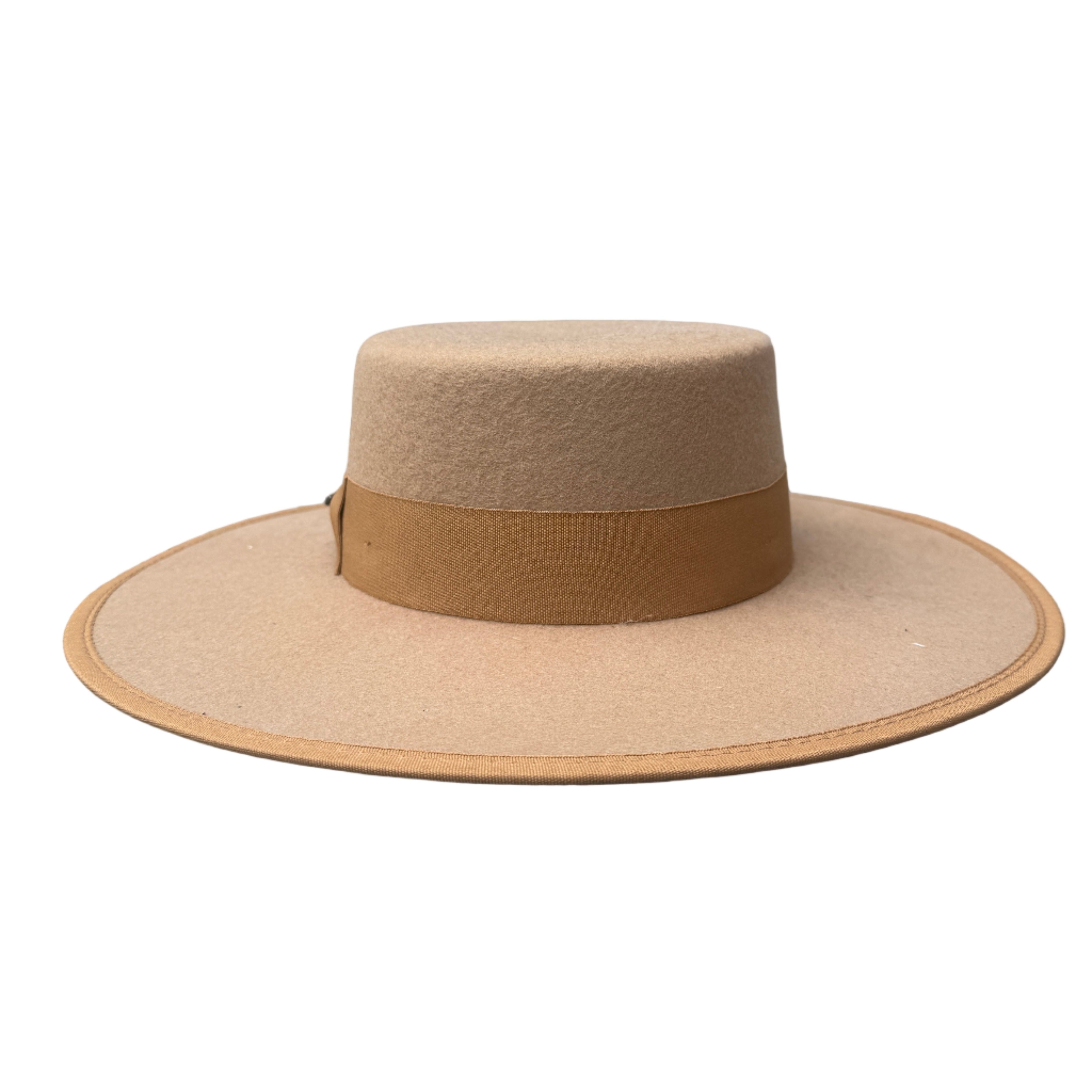 Cris - Structured Wool Boater Hat