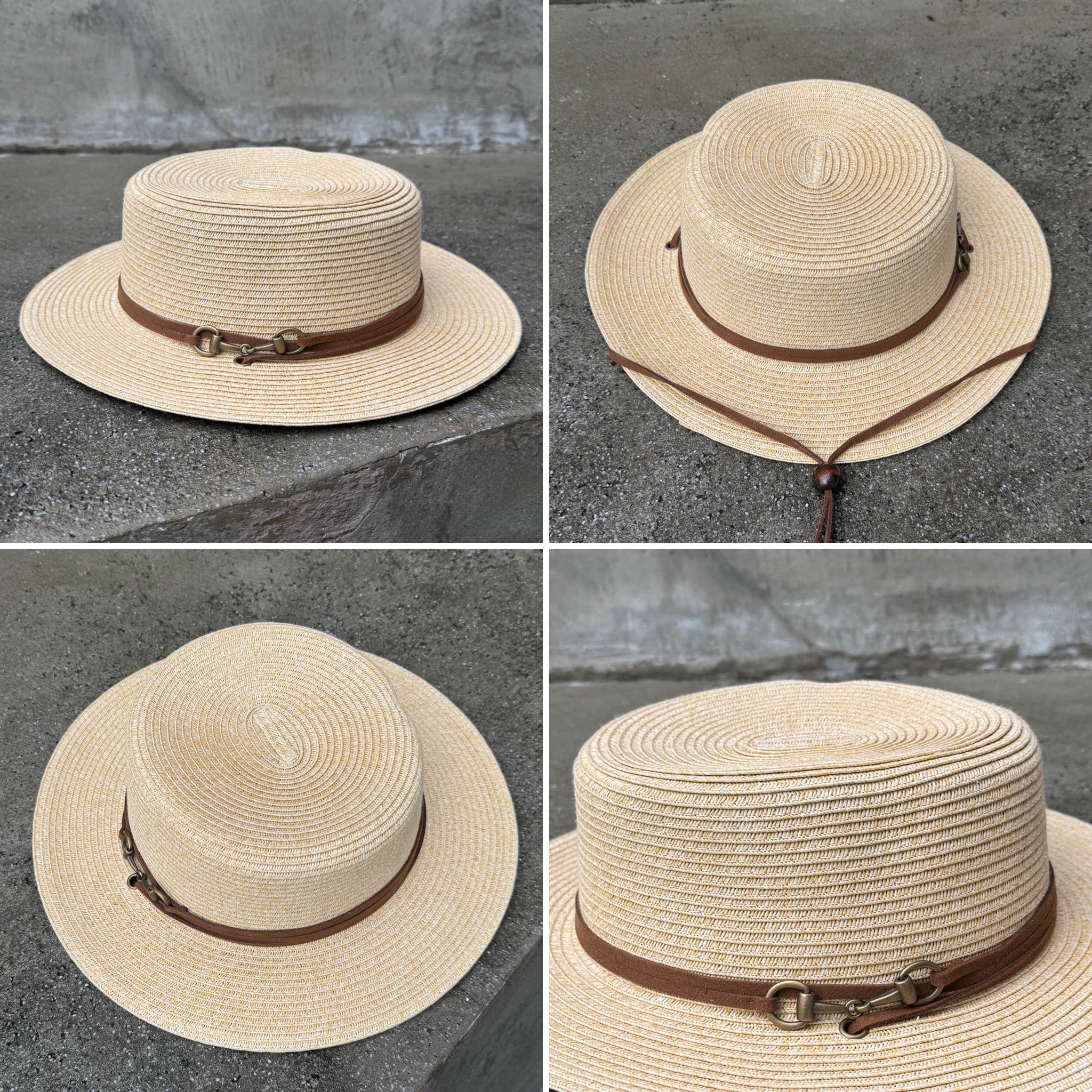 Bodrum - Boater Hat with Chin Cord