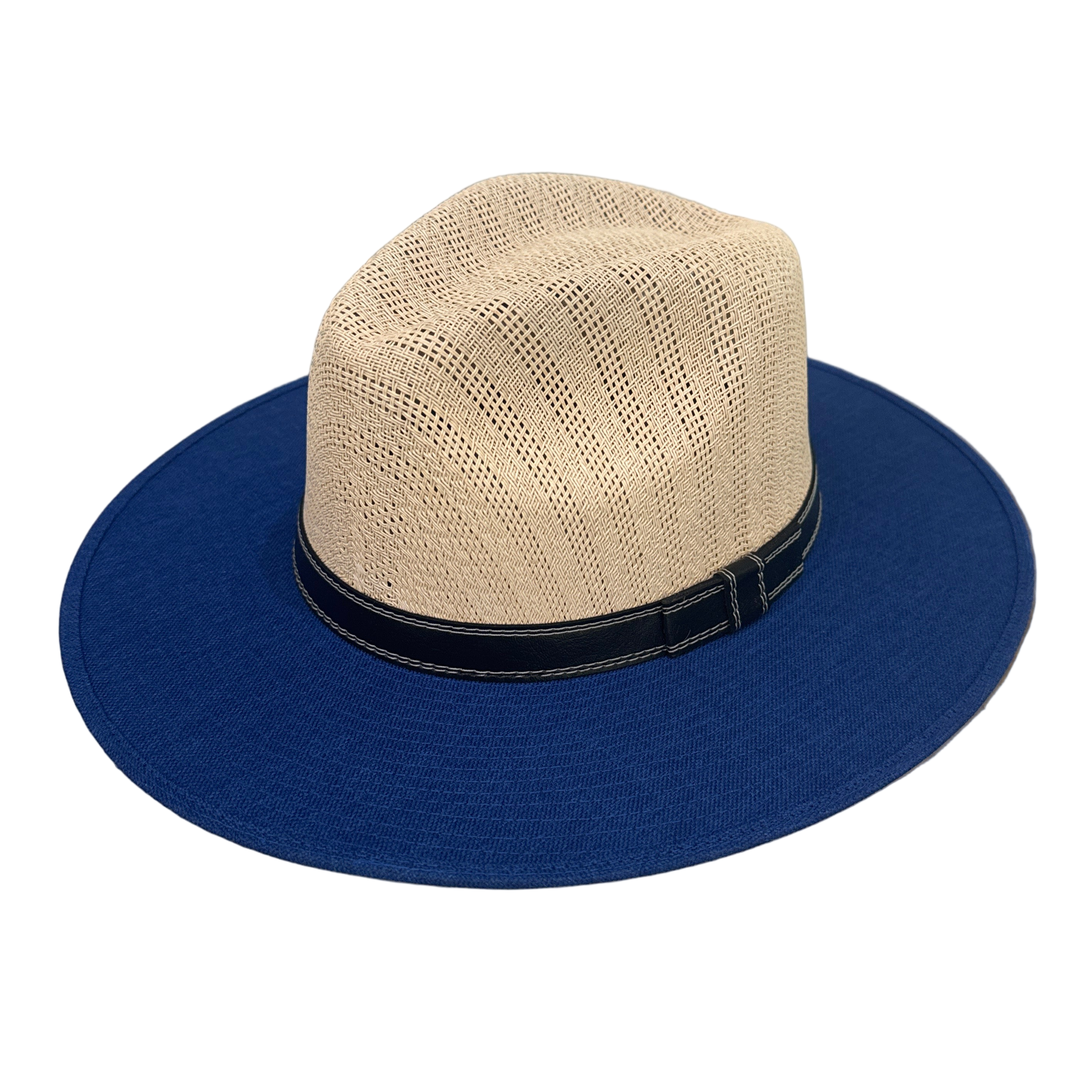 Abigail - Two Tone Panama-style Safari Hat