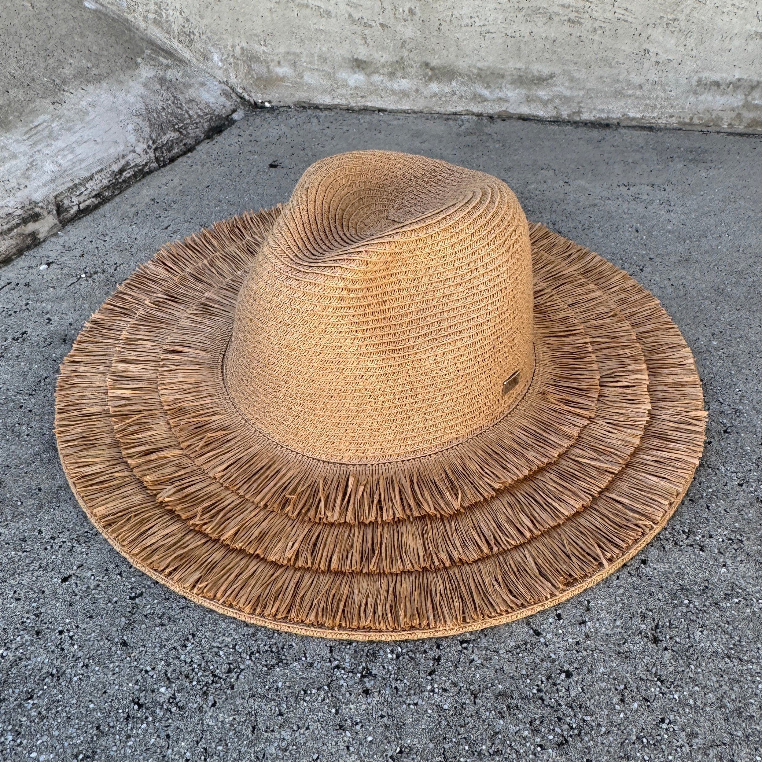 Sofía - Frayed Wide Brim Hat