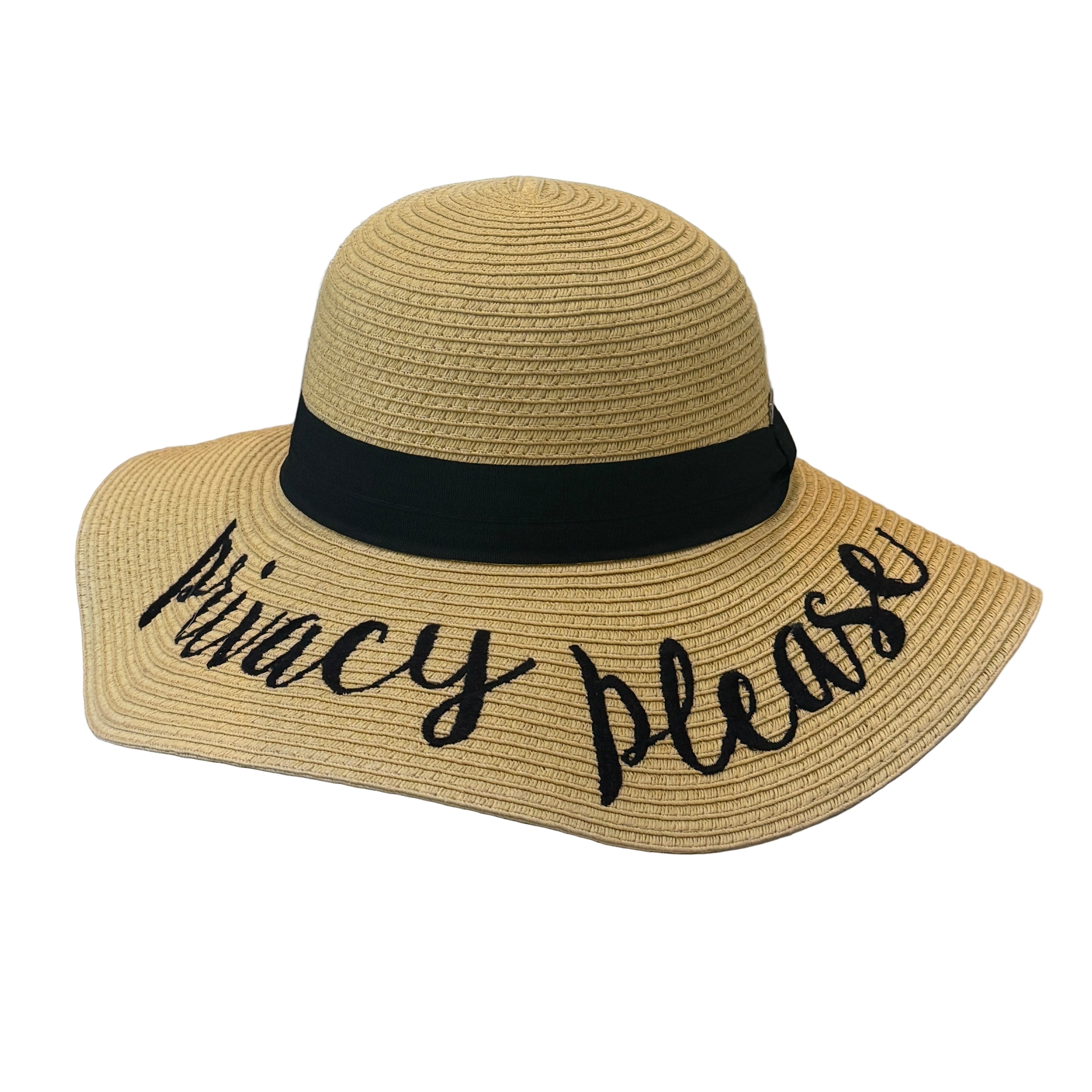 Elizabeth- Embroiderd Floppy Brim Hat