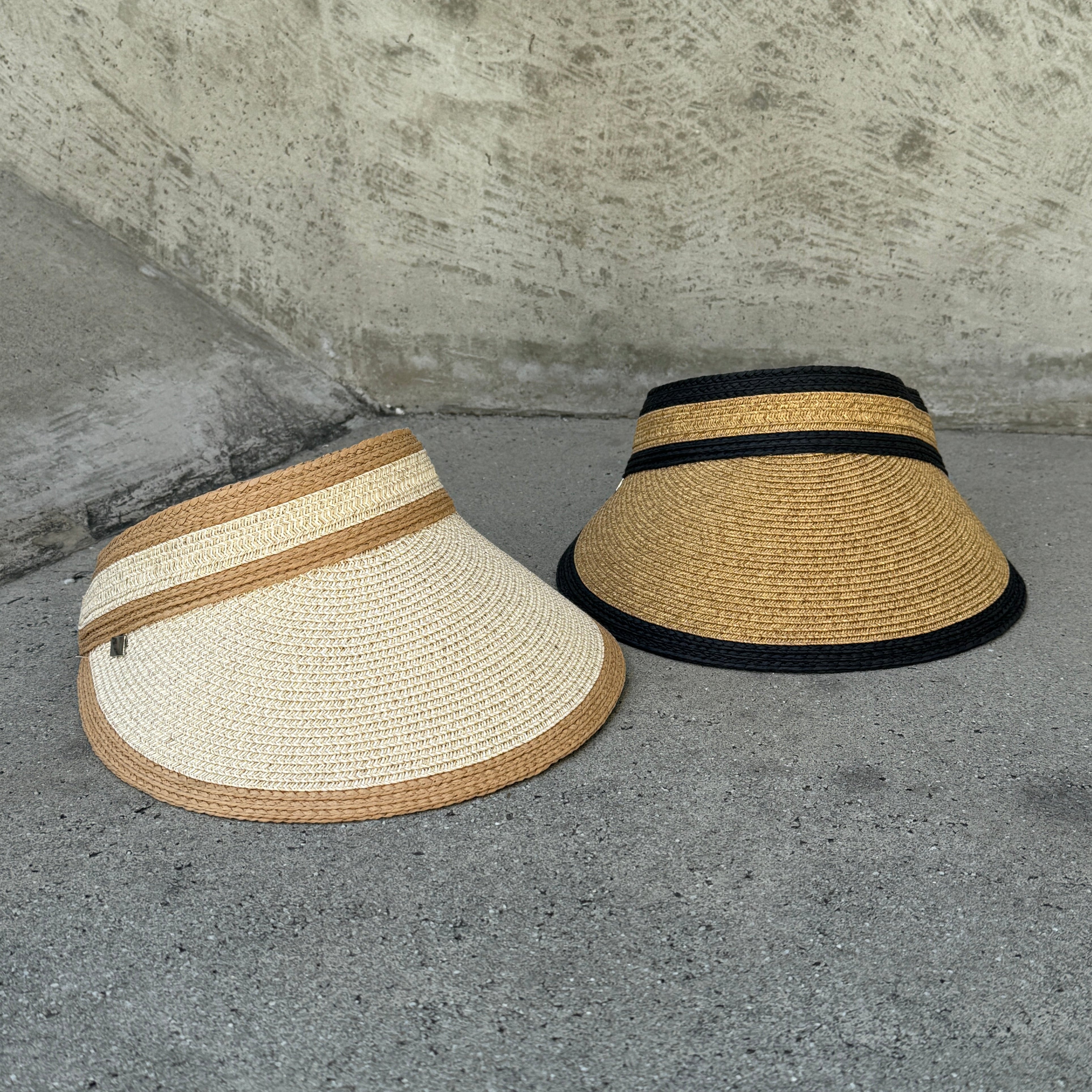 Sparkling Metallic Straw Visor