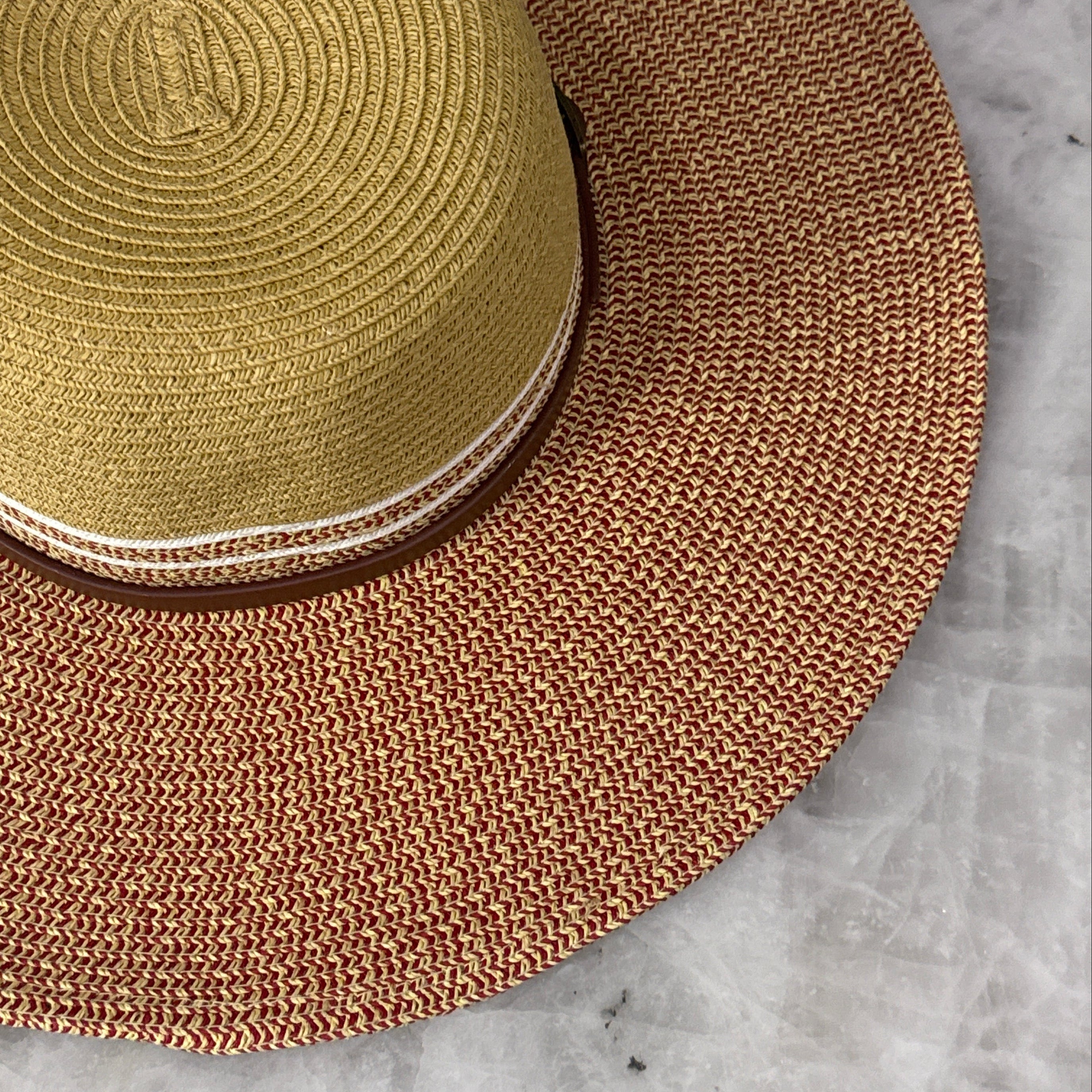 Gabriela - Two Tone Wide Brim Sun Hat