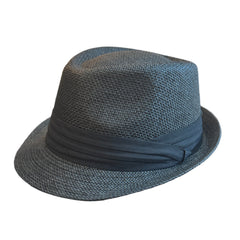 Raven - Black Fedora Hat with Black Band