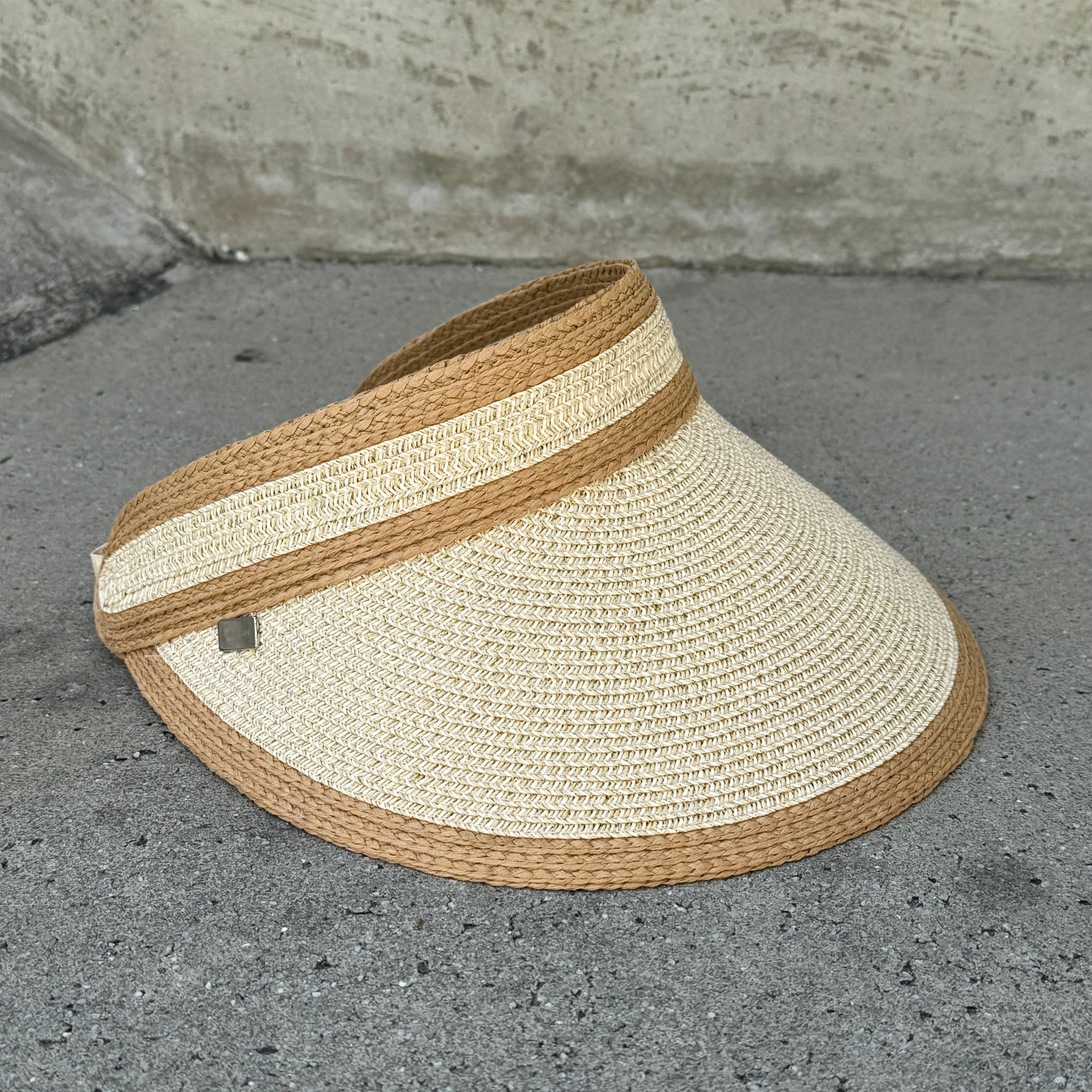 Sparkling Metallic Straw Visor